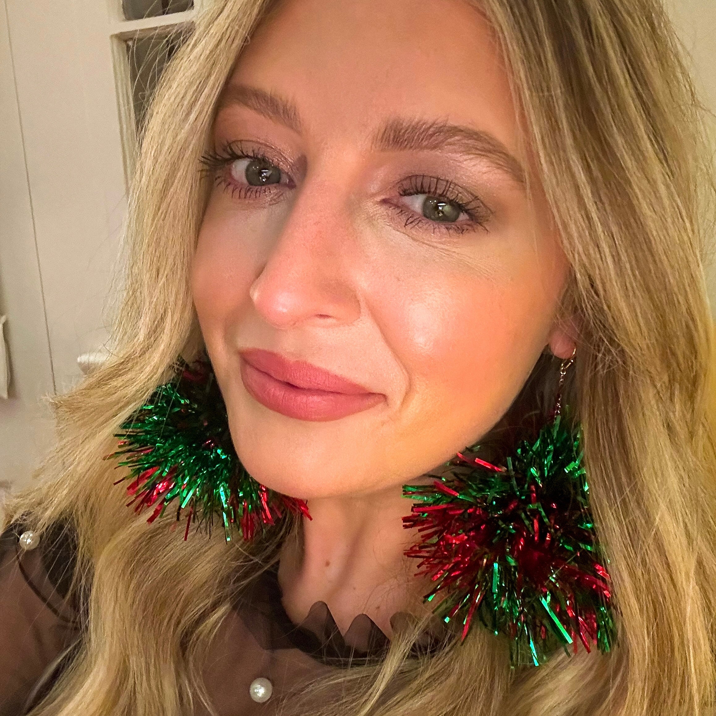 Christmas Ho Ho Hoe Pom Pom Earrings