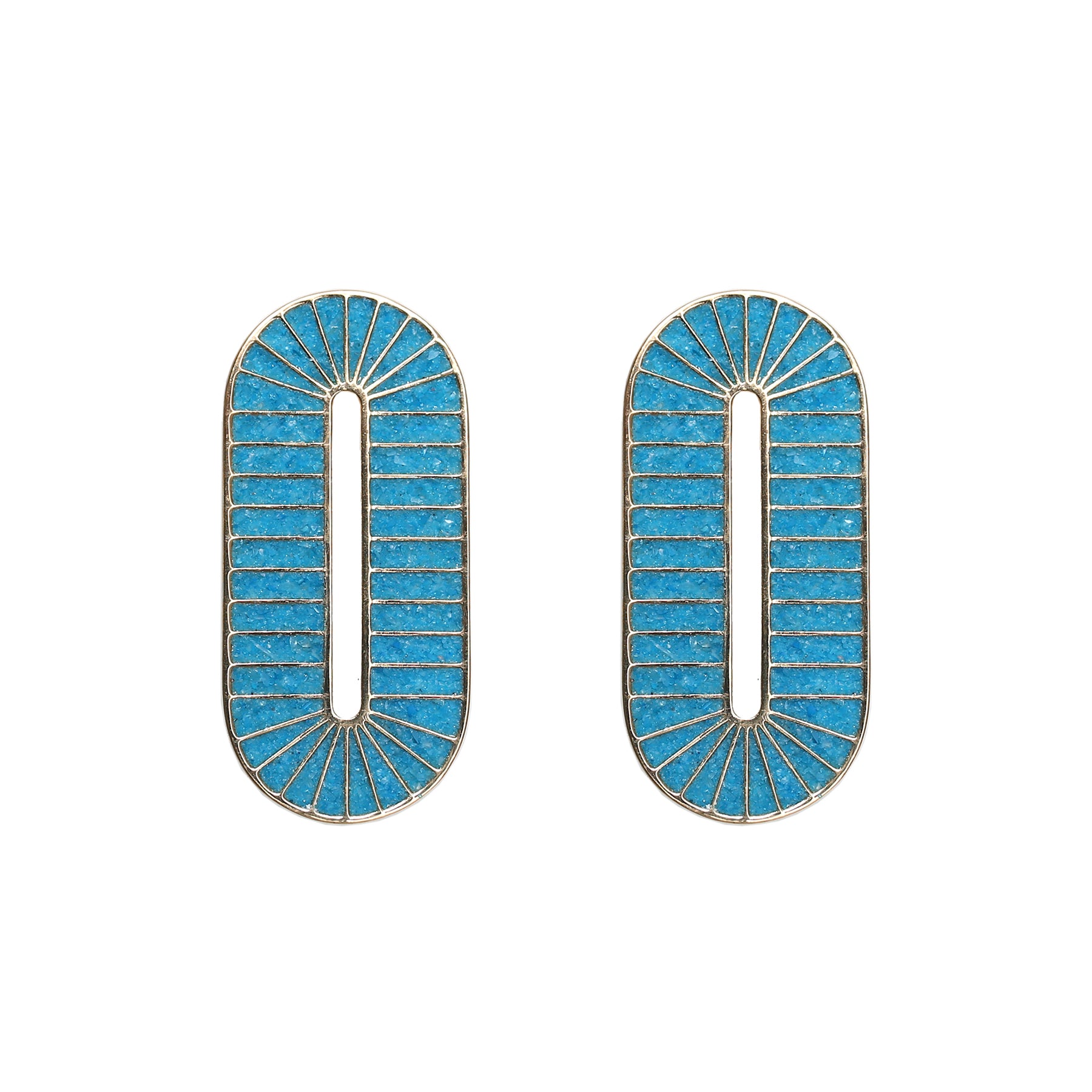 Arcus Statement Earrings Teal