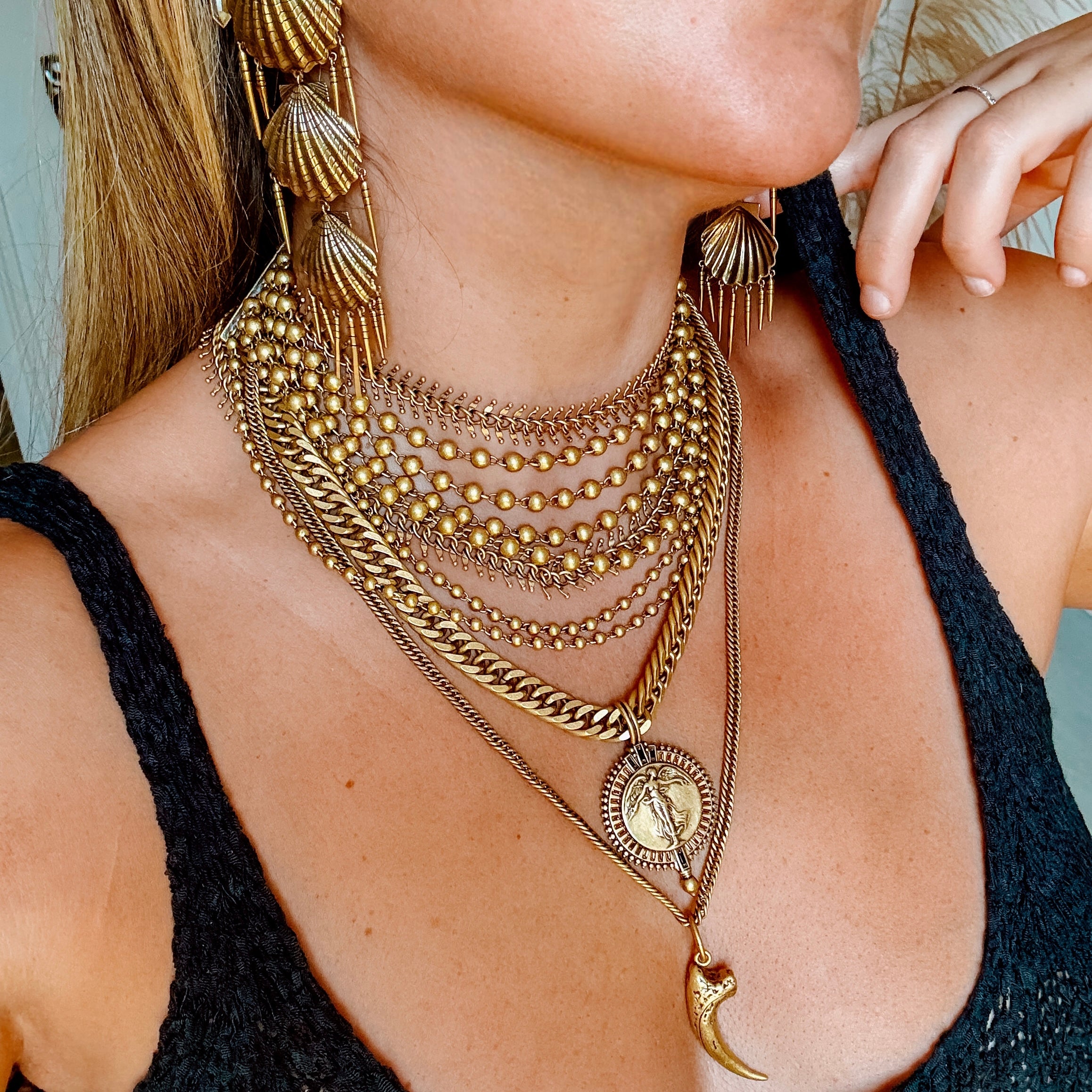 Jules Chain Antique Gold 20"