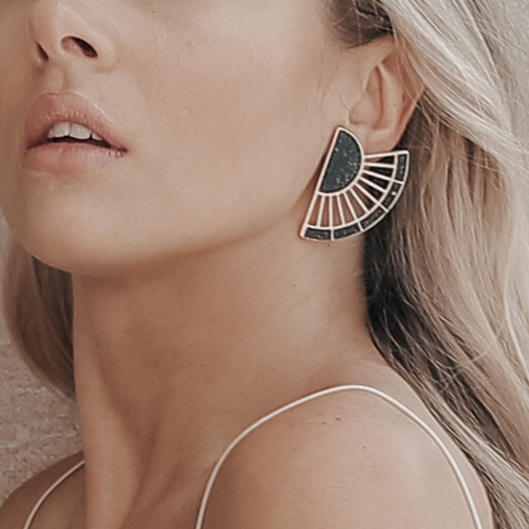 Icaria Statement Earrings Black