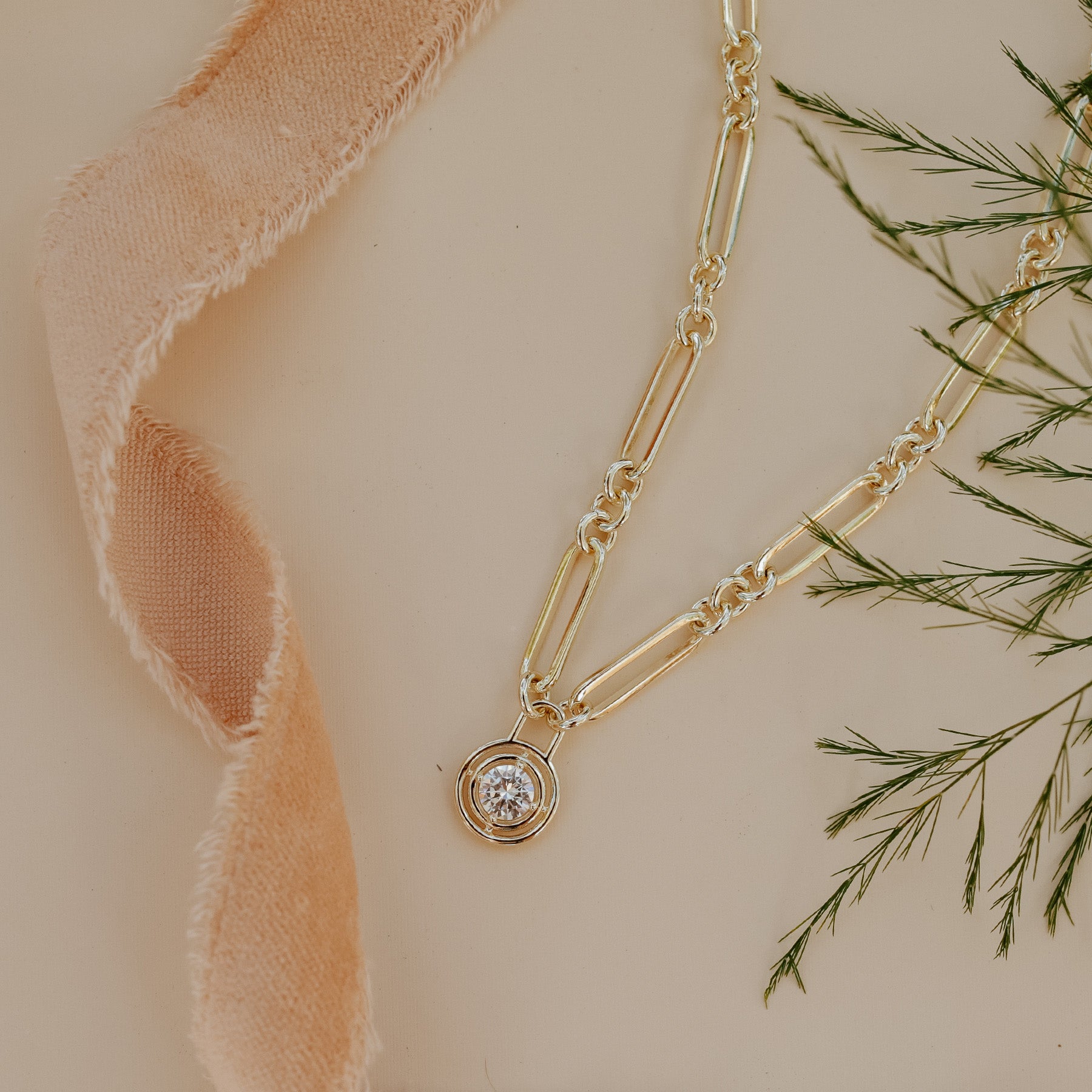 Ruth Solitaire Chain Necklace