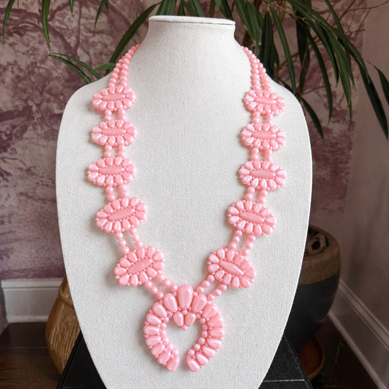 Golden Hour Necklace in Pale Pink Stardust