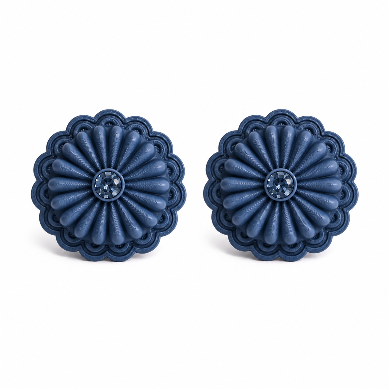 Concho Storm Blue Statement Earrings