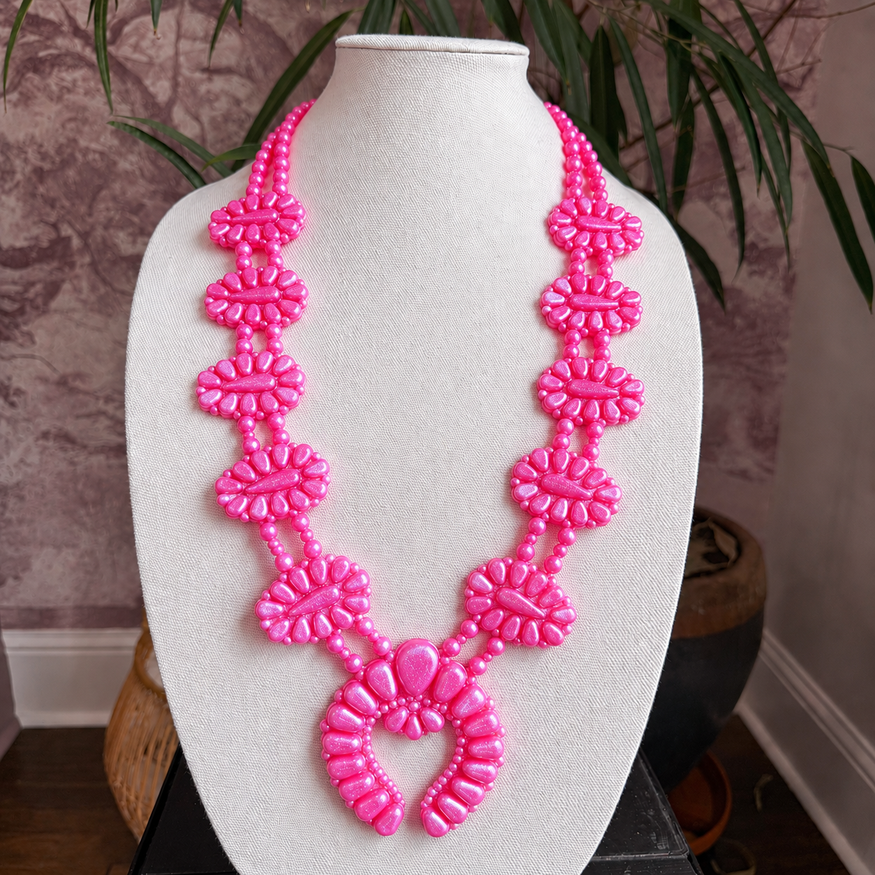 Golden Hour Necklace in Flamingo Pink