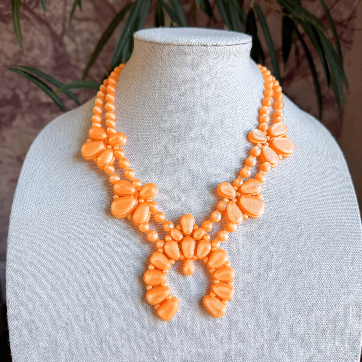Night Bloom Necklace in Orange Twist
