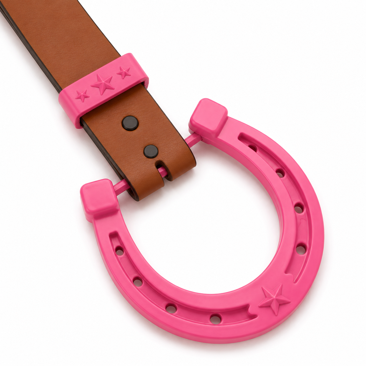 Horseshoe Belt Buckle Flamingo Pink