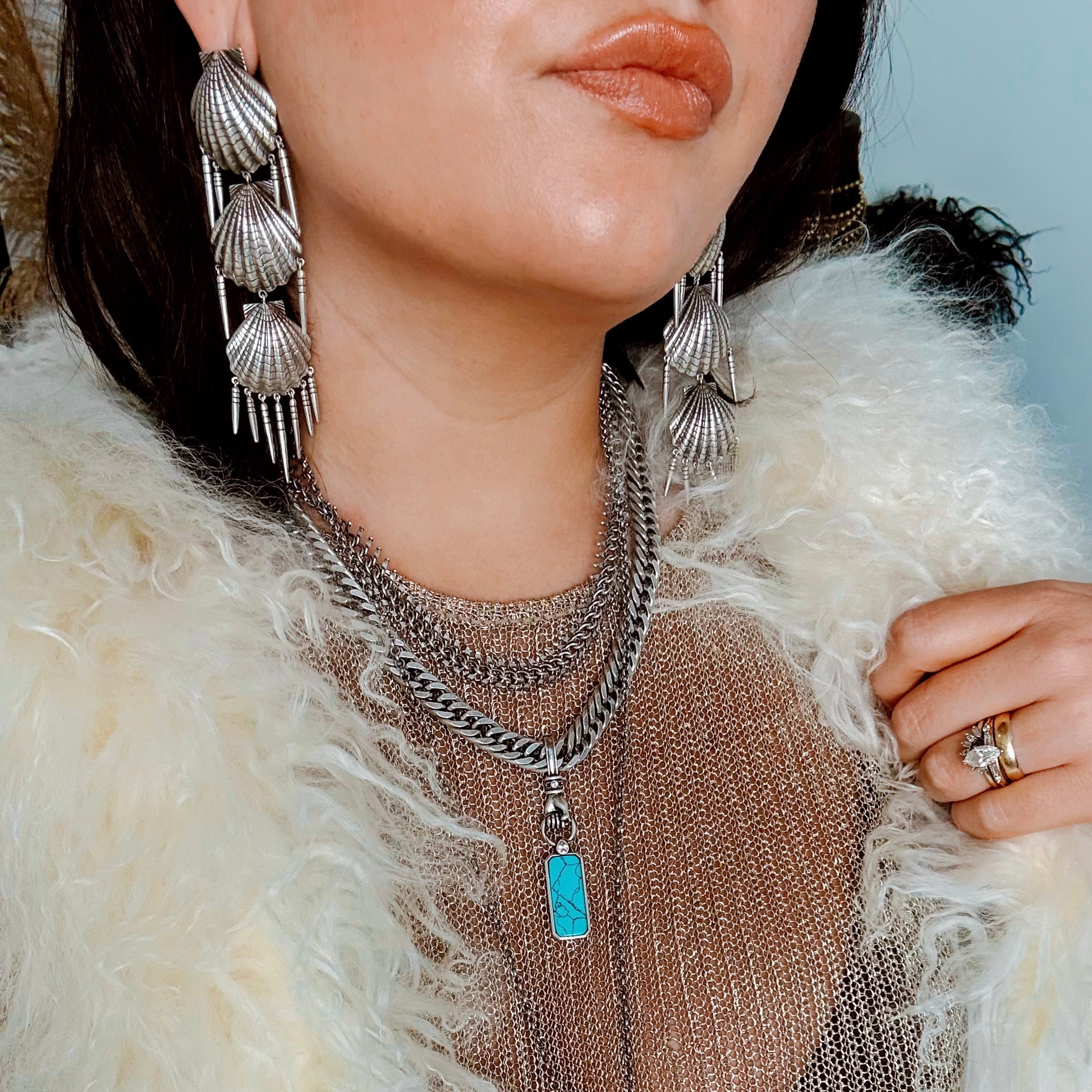 Cora Pendant Antique Silver