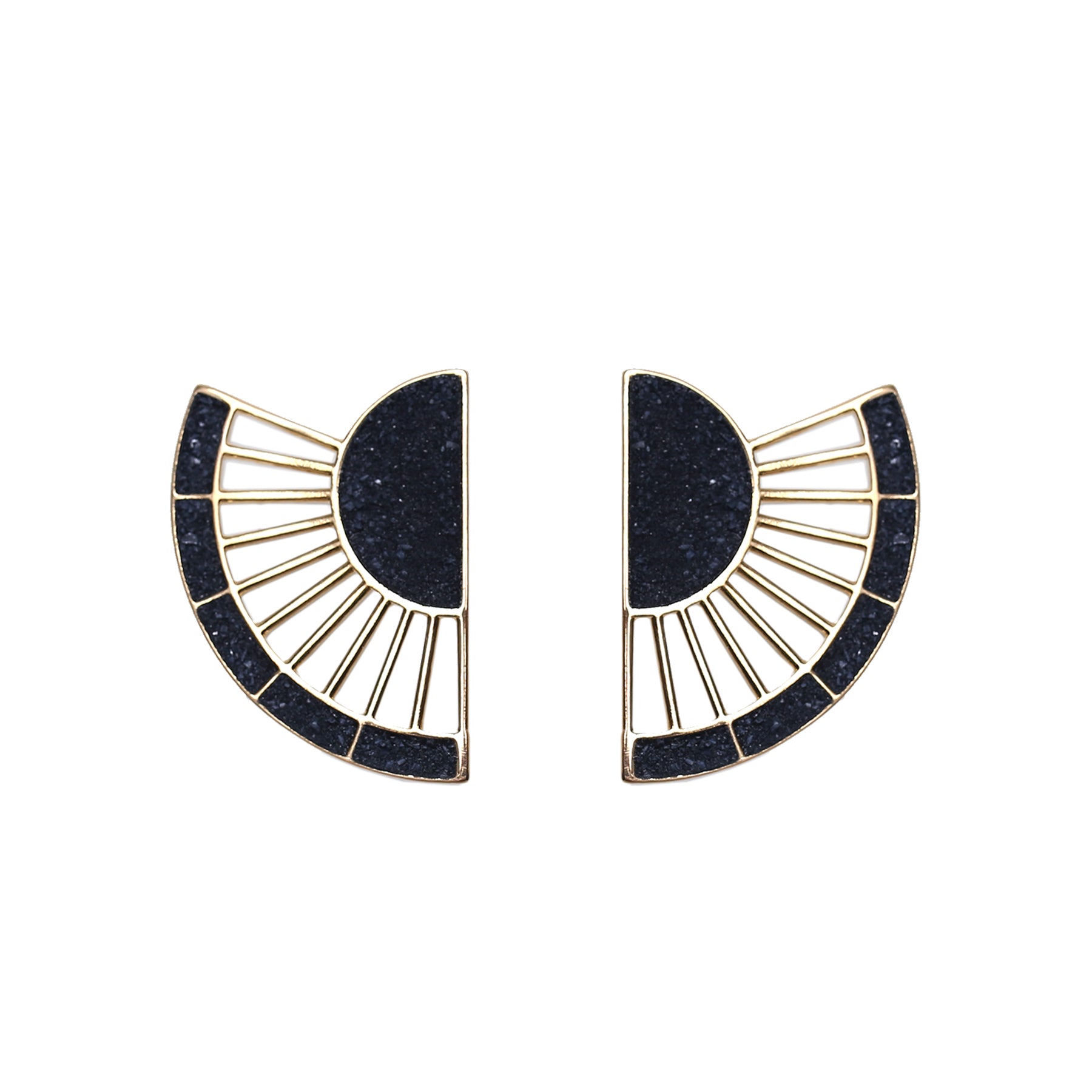 Icaria Statement Earrings Black