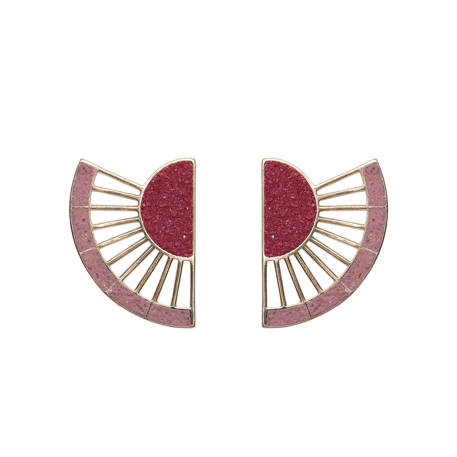 Icaria Statement Earrings Light Pink