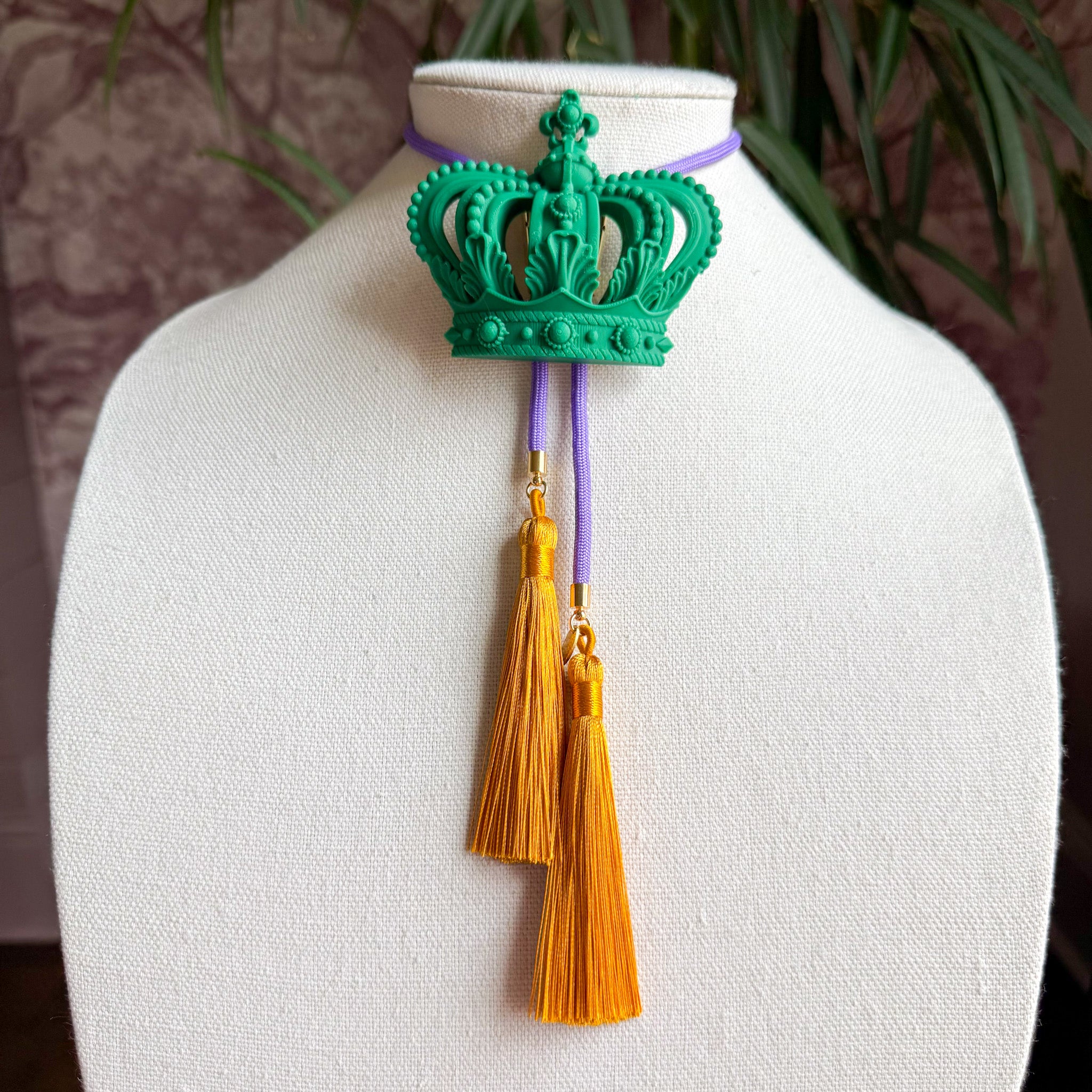 Crown Bolo Kelly Green with Lavender & Golden Yellow