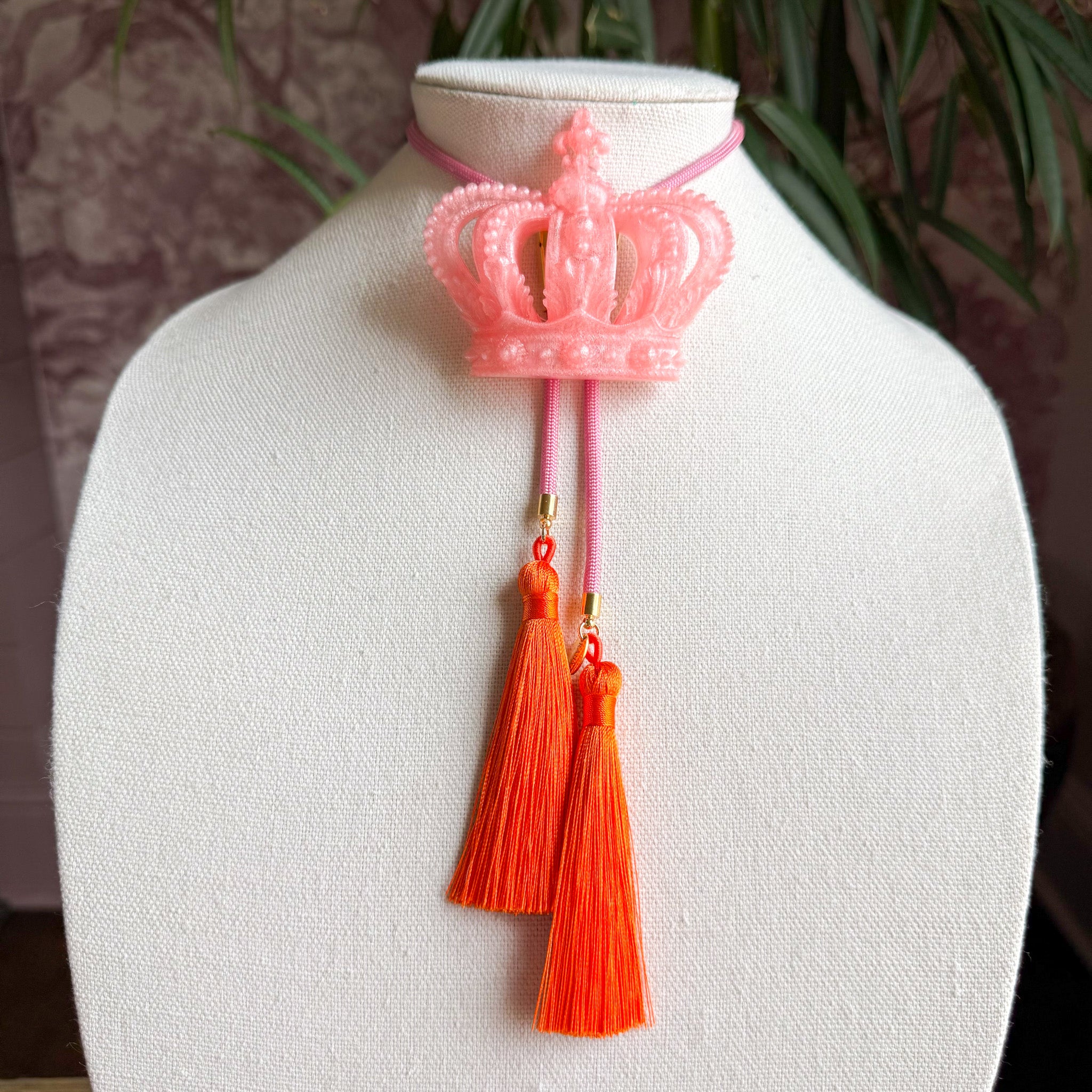 Crown Bolo Quartz Pink with Bubblegum Pink & Orange