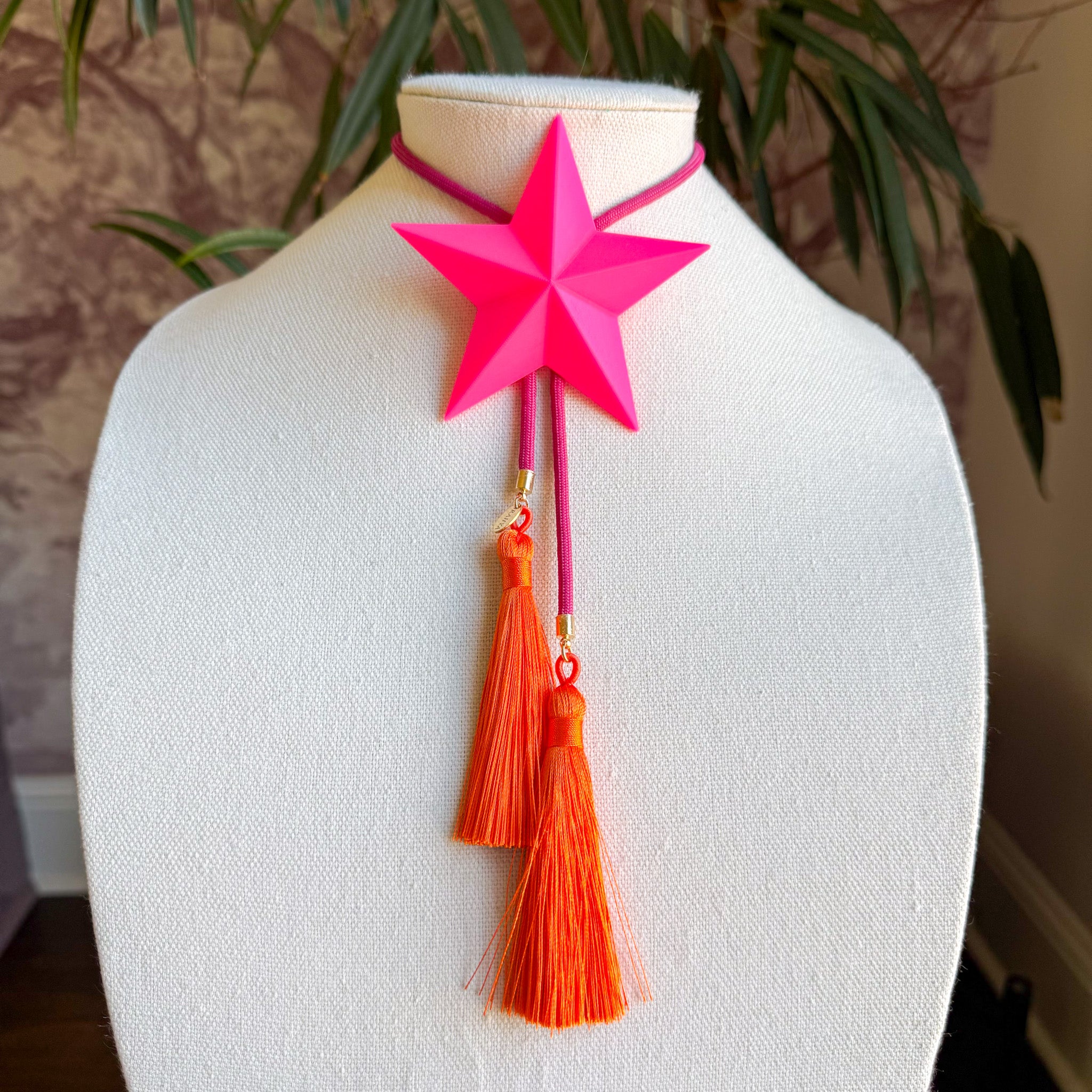 Lone Star Bolo Neon Pink with Fuchsia & Orange
