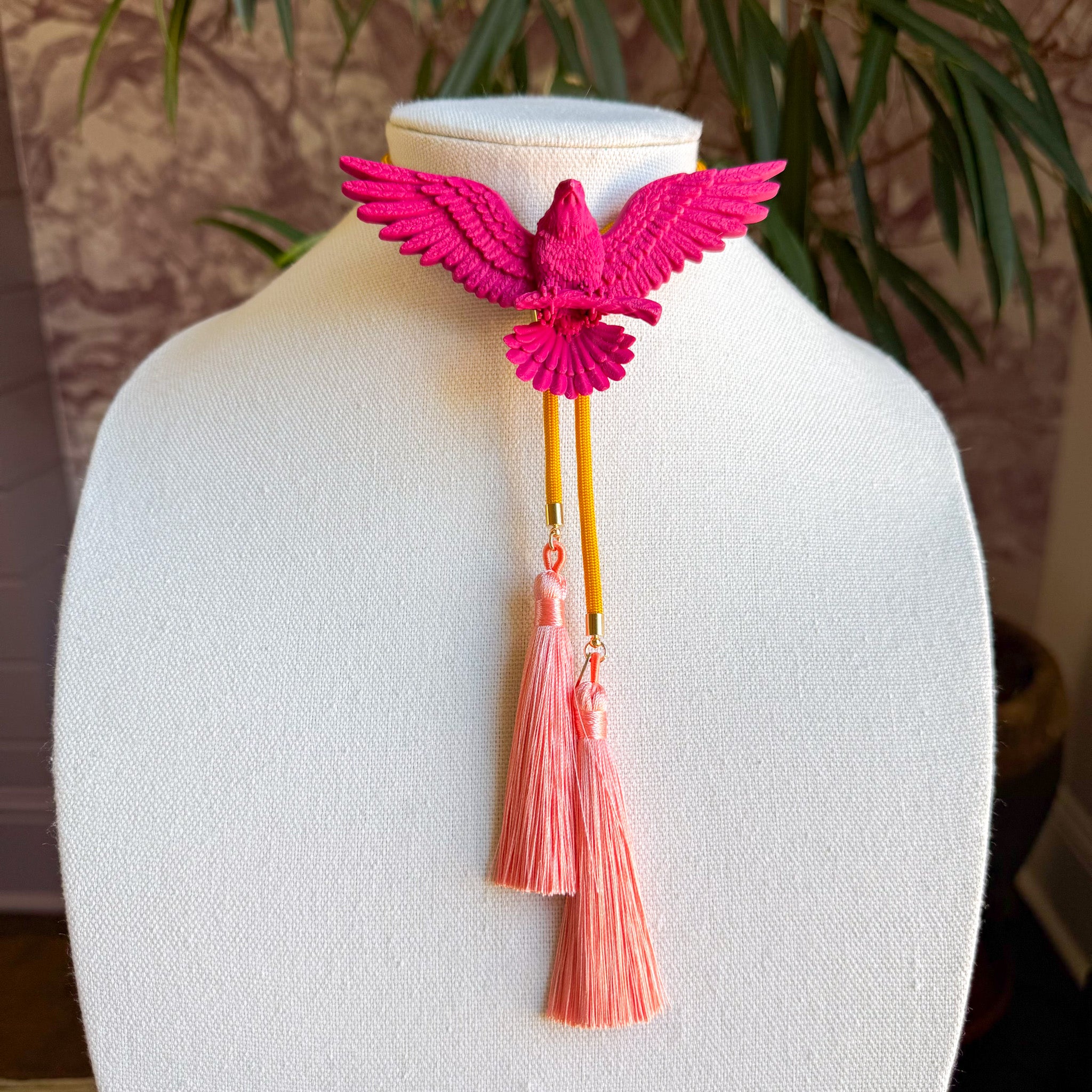 Eagle Bolo Raspberry Pink with Golden Yellow & Peach