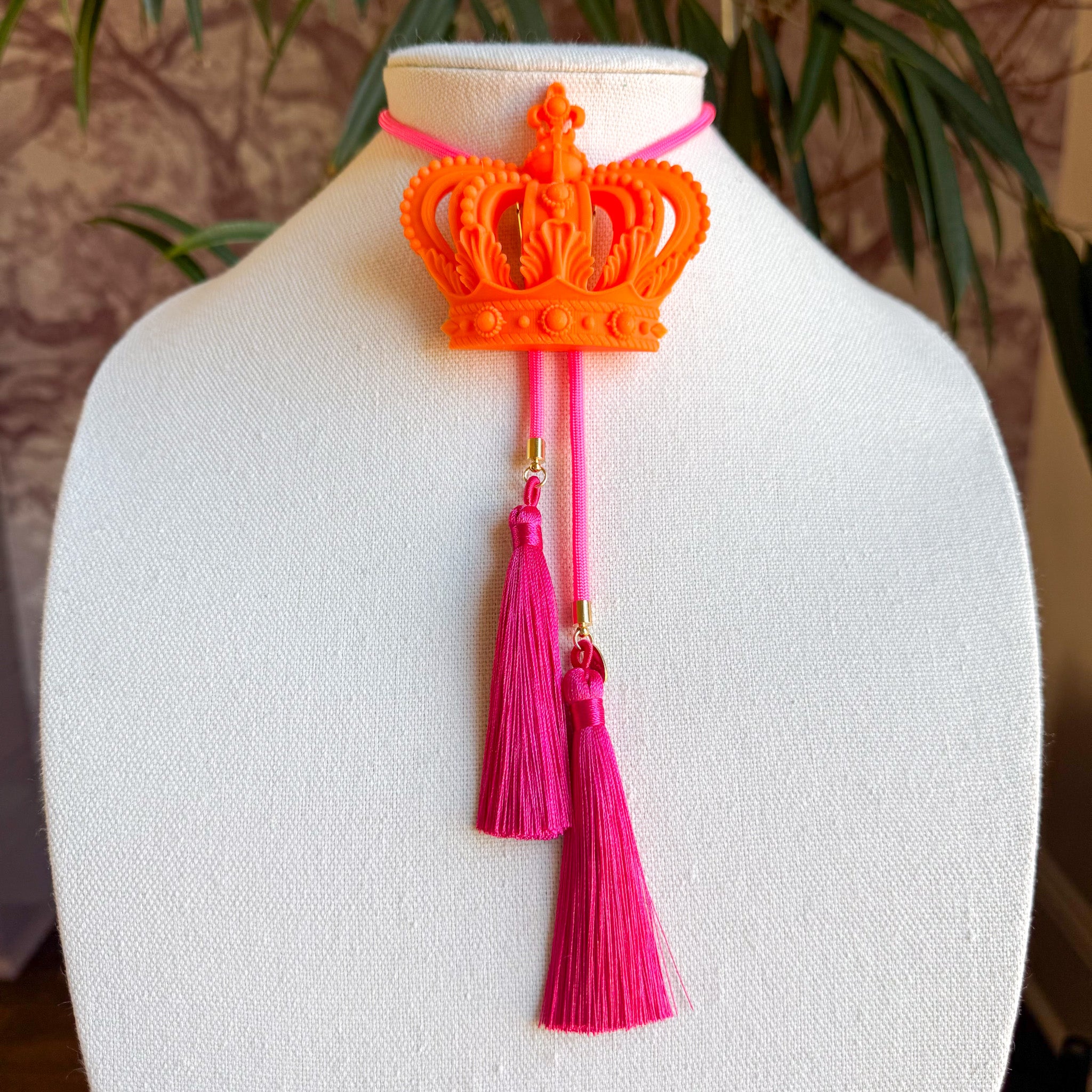 Crown Bolo Orange Citrus with Neon Pink & Fuchsia