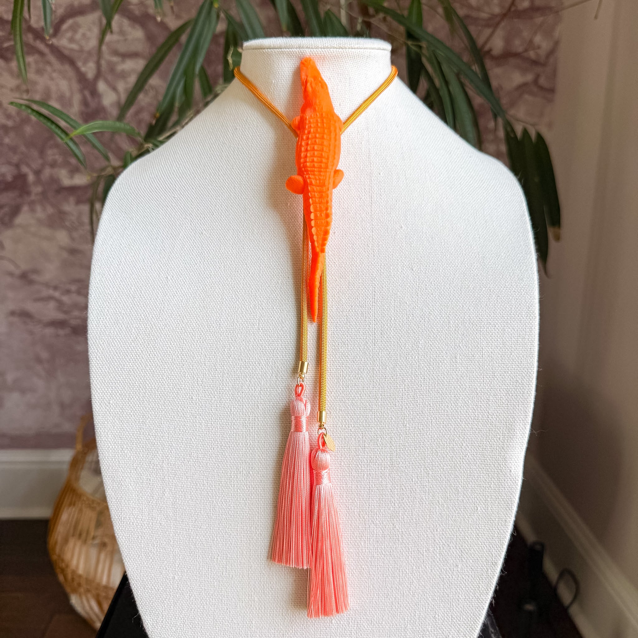 Alligator Bolo Orange Citrus with Golden Yellow & Peach