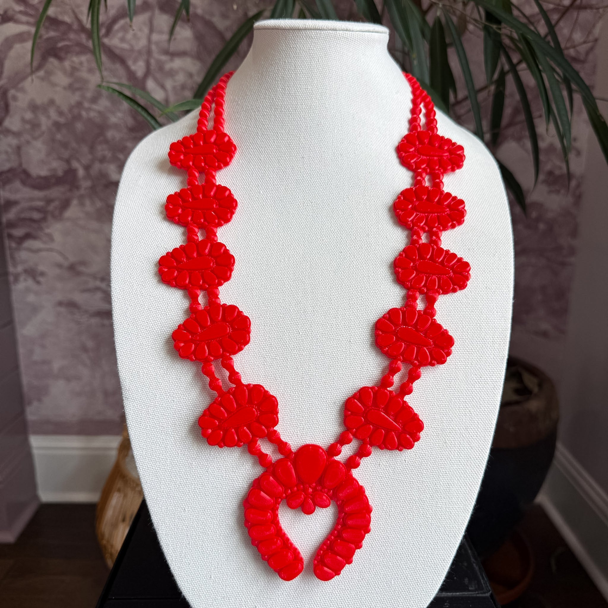 Golden Hour Necklace in Candy Red