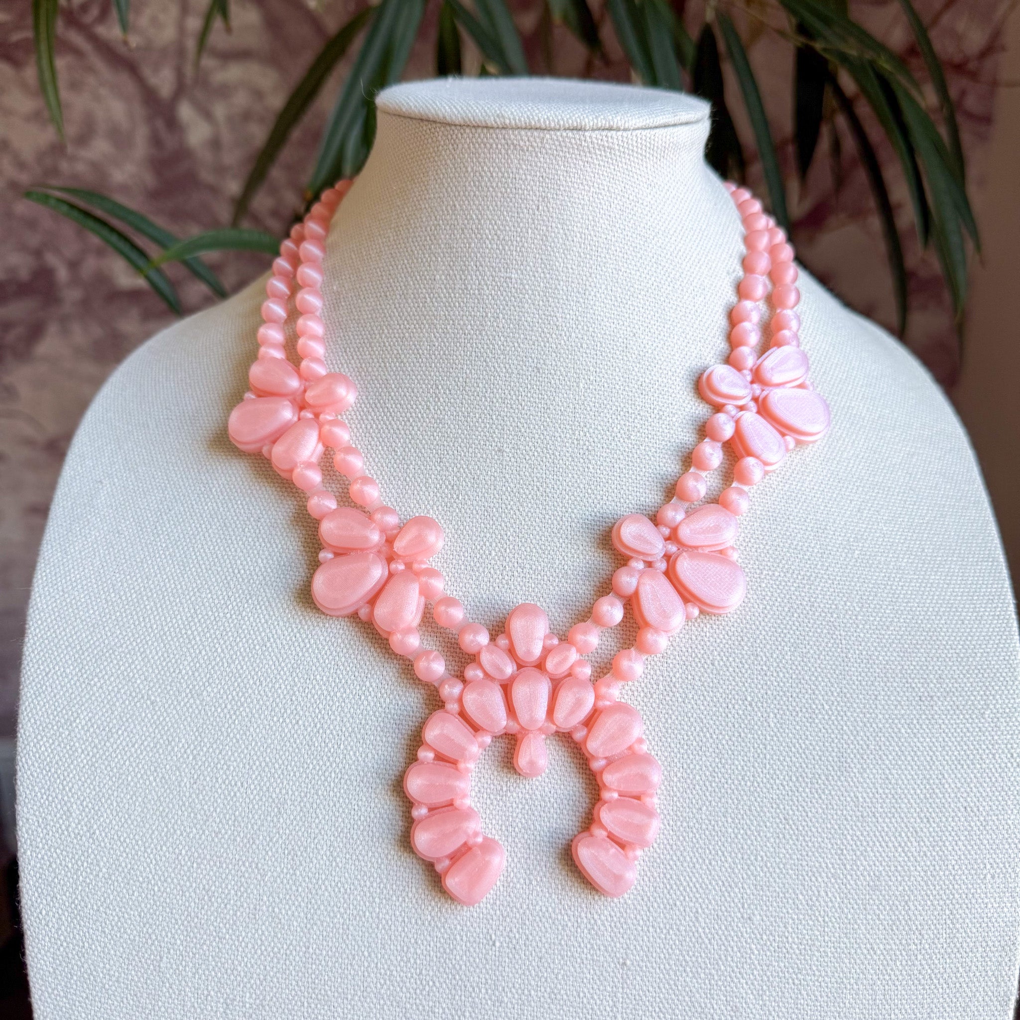 Night Bloom Necklace in Pale Pink Stardust