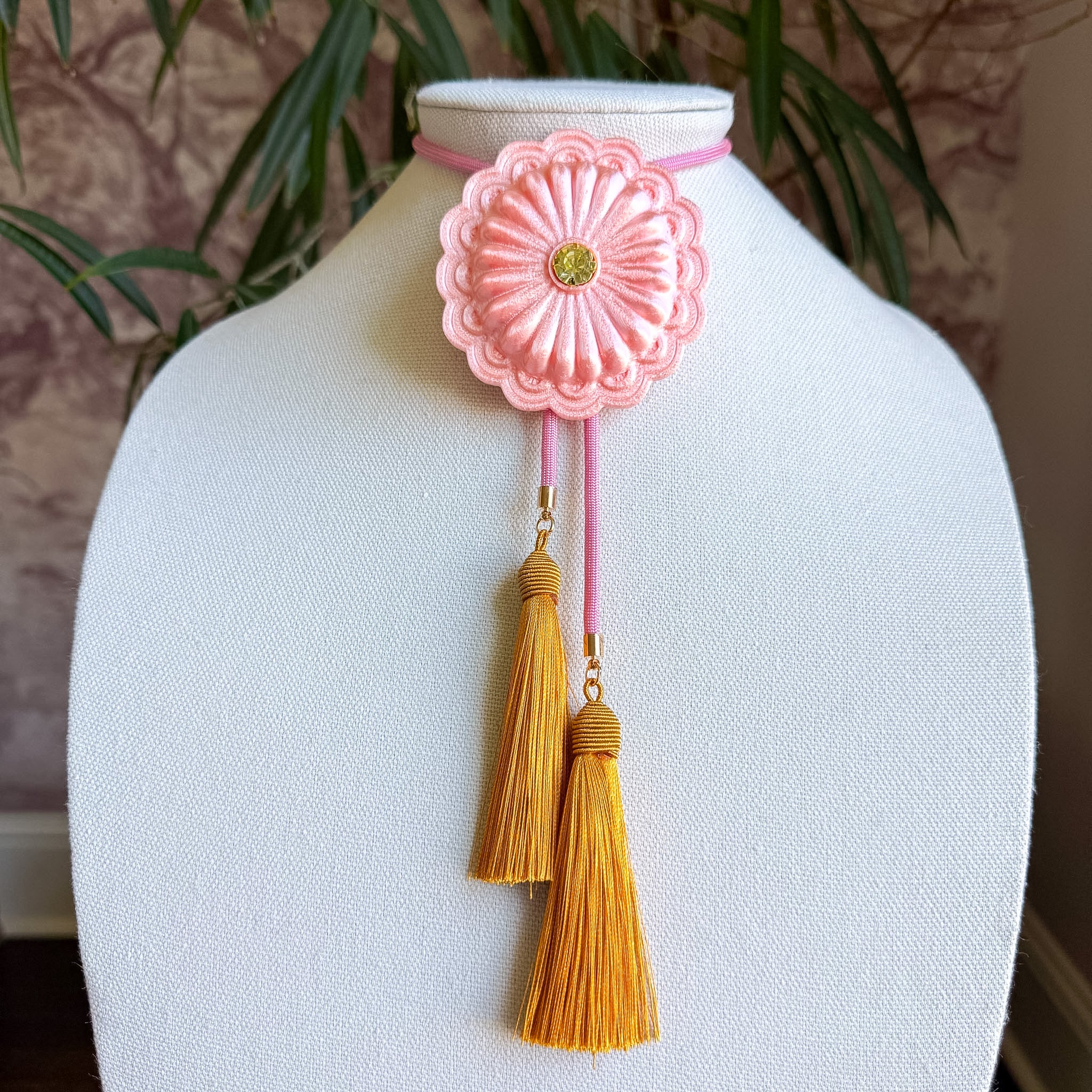 Concho Bolo Sugar Pink with Bubblegum Pink & Golden Yellow