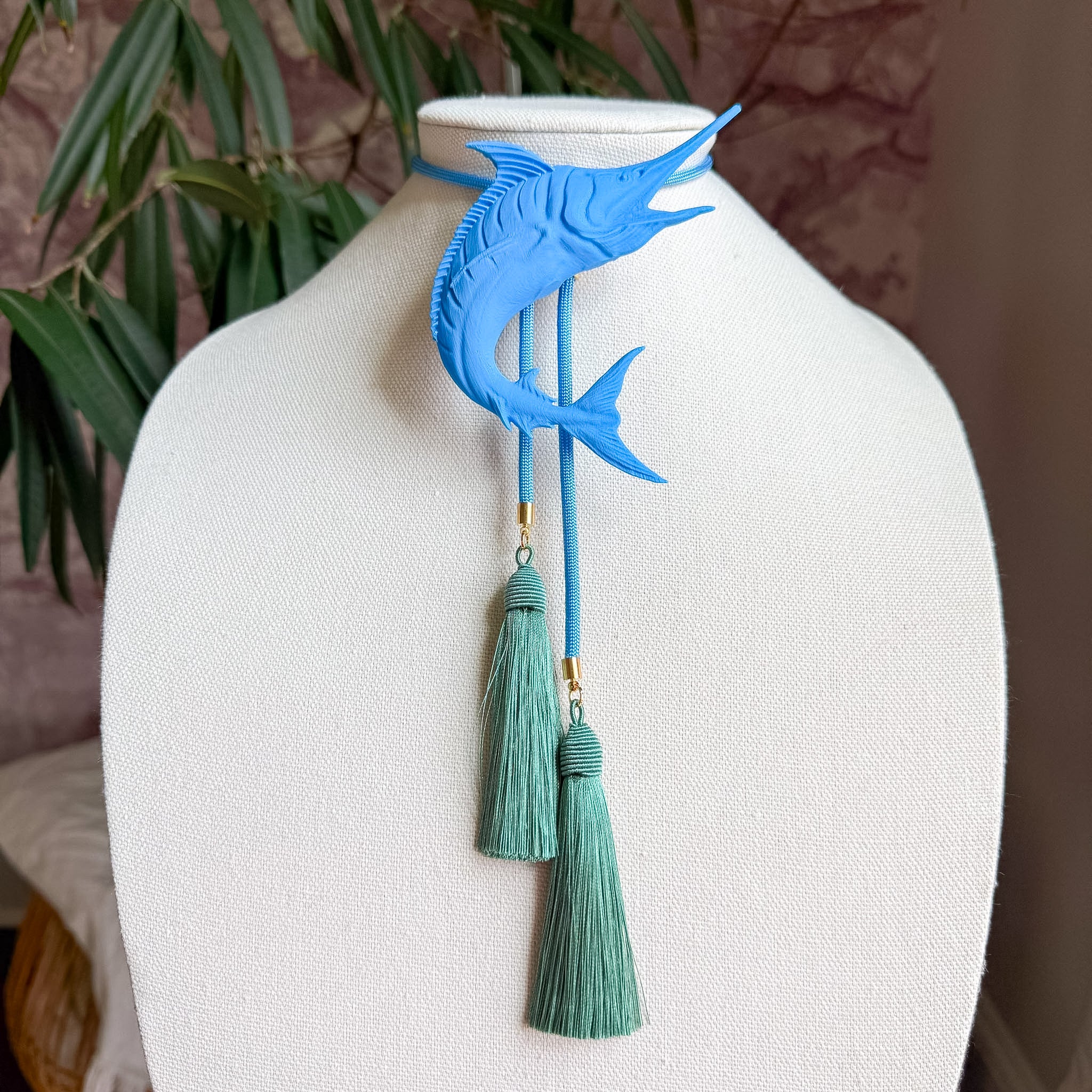 Marlin Bolo Ocean Blue with Baby Blue & Peacock Blue