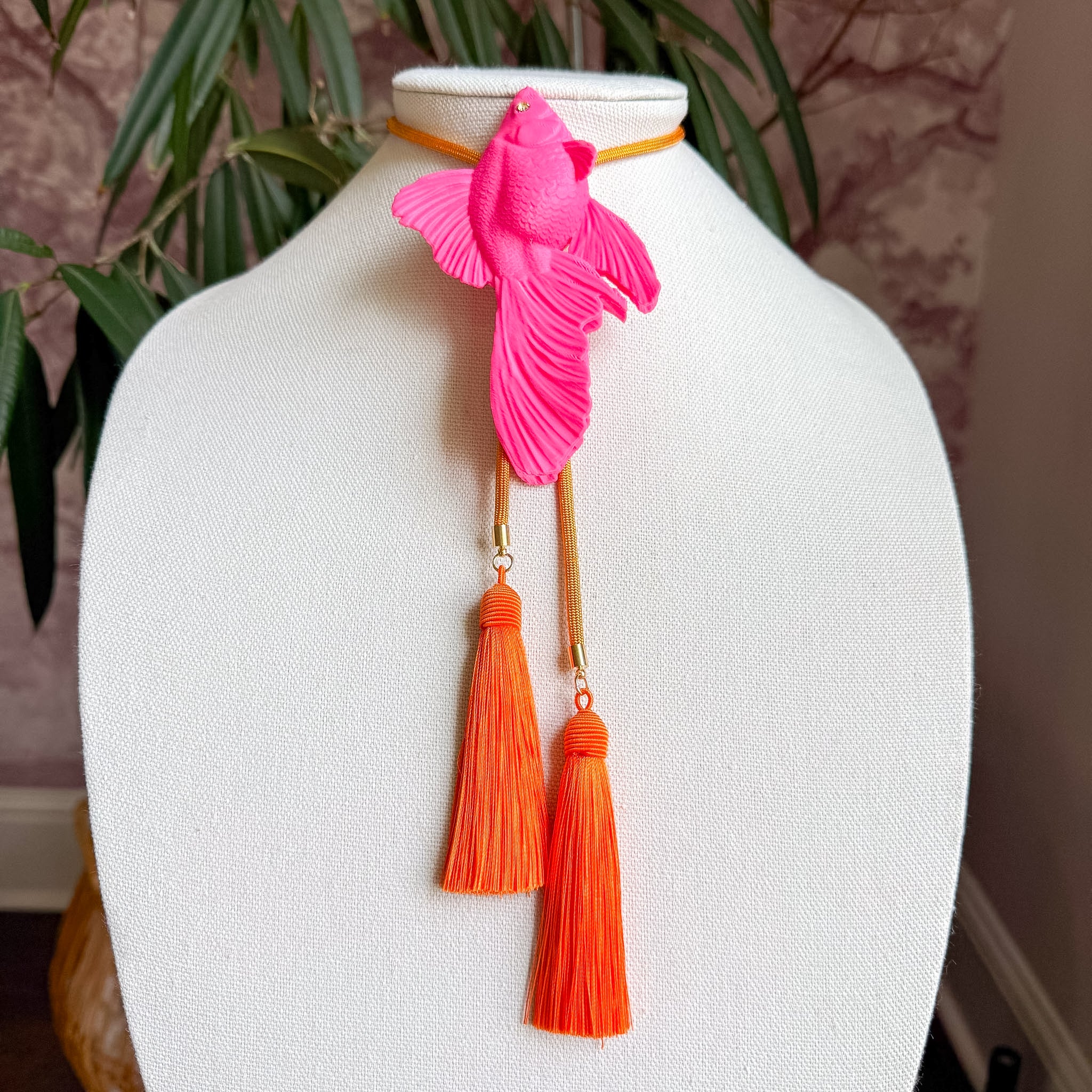Goldfish Bolo Flamingo Pink with Golden Yellow & Orange