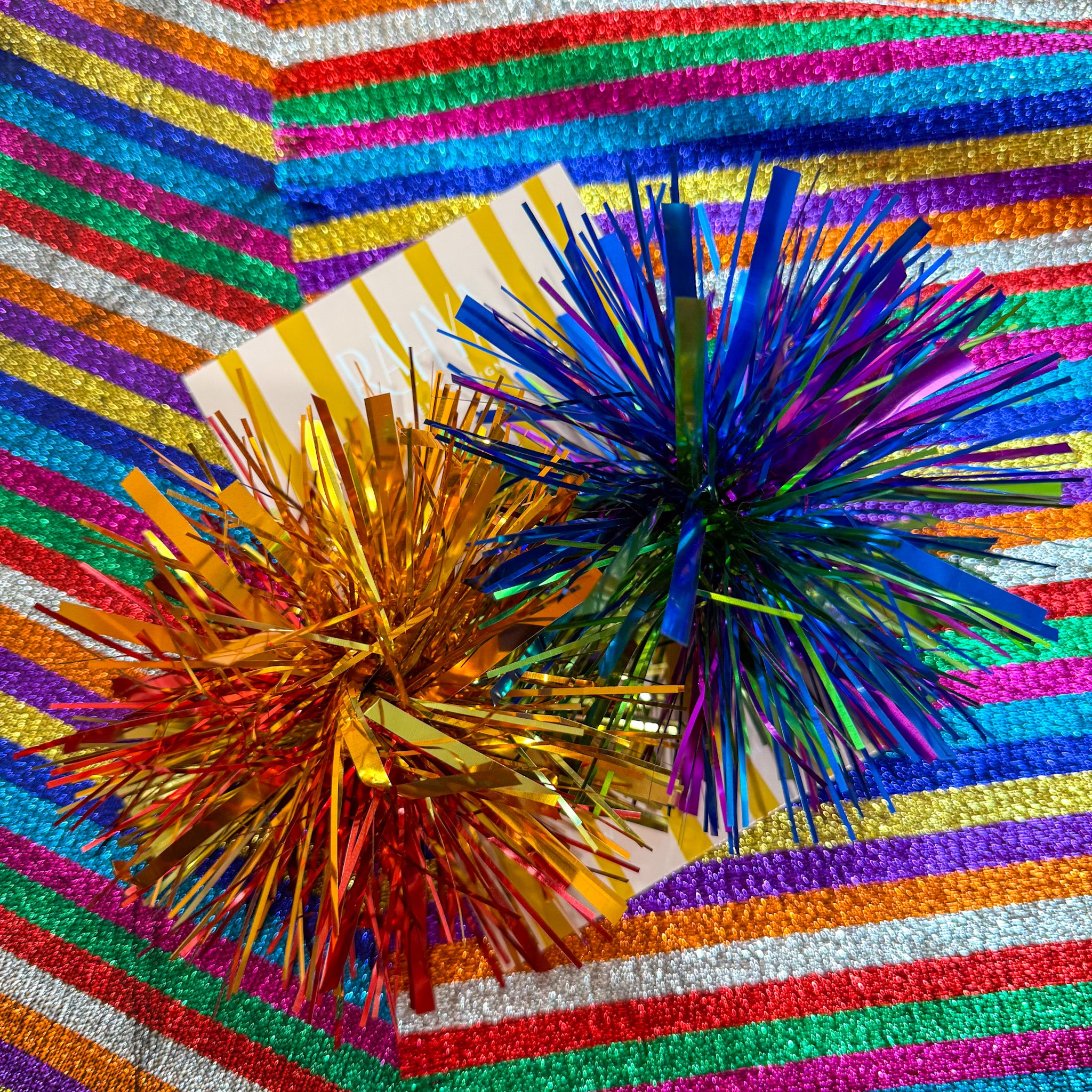 Fluffy Pride Rainbow Pom Pom Earrings