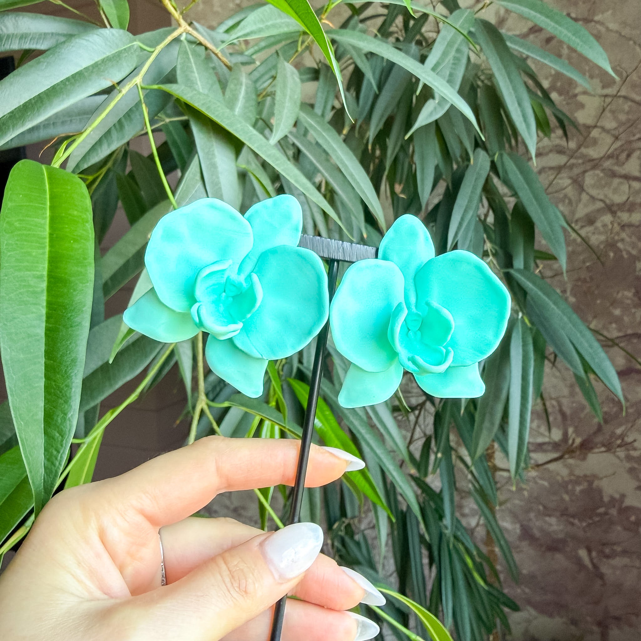 Orchid Turquoise Statement Earrings