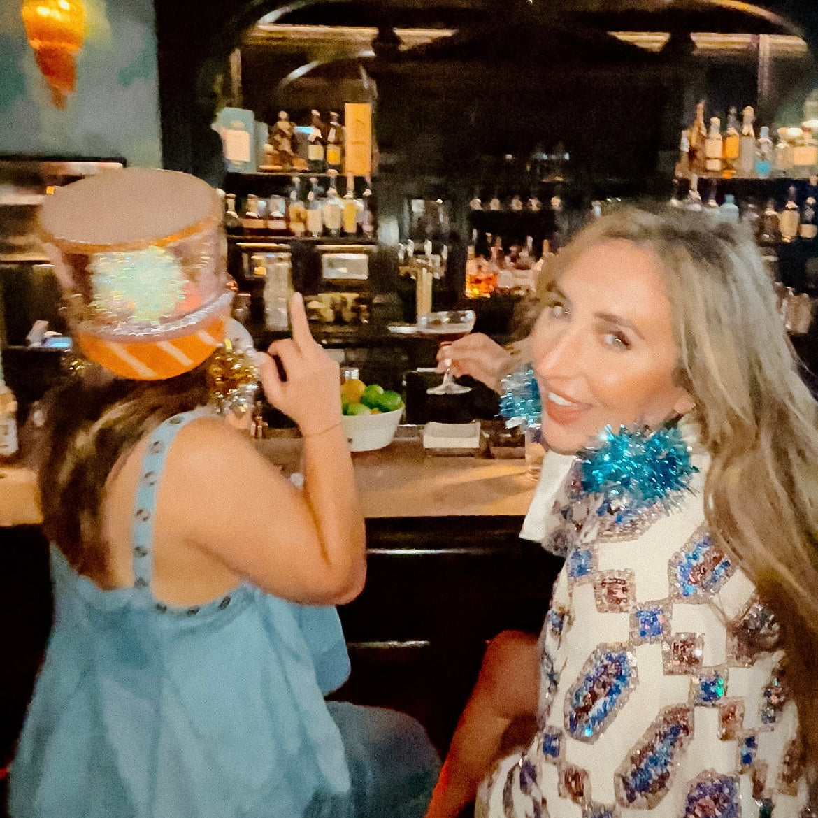 Aqua & Silver Pom Pom Earrings