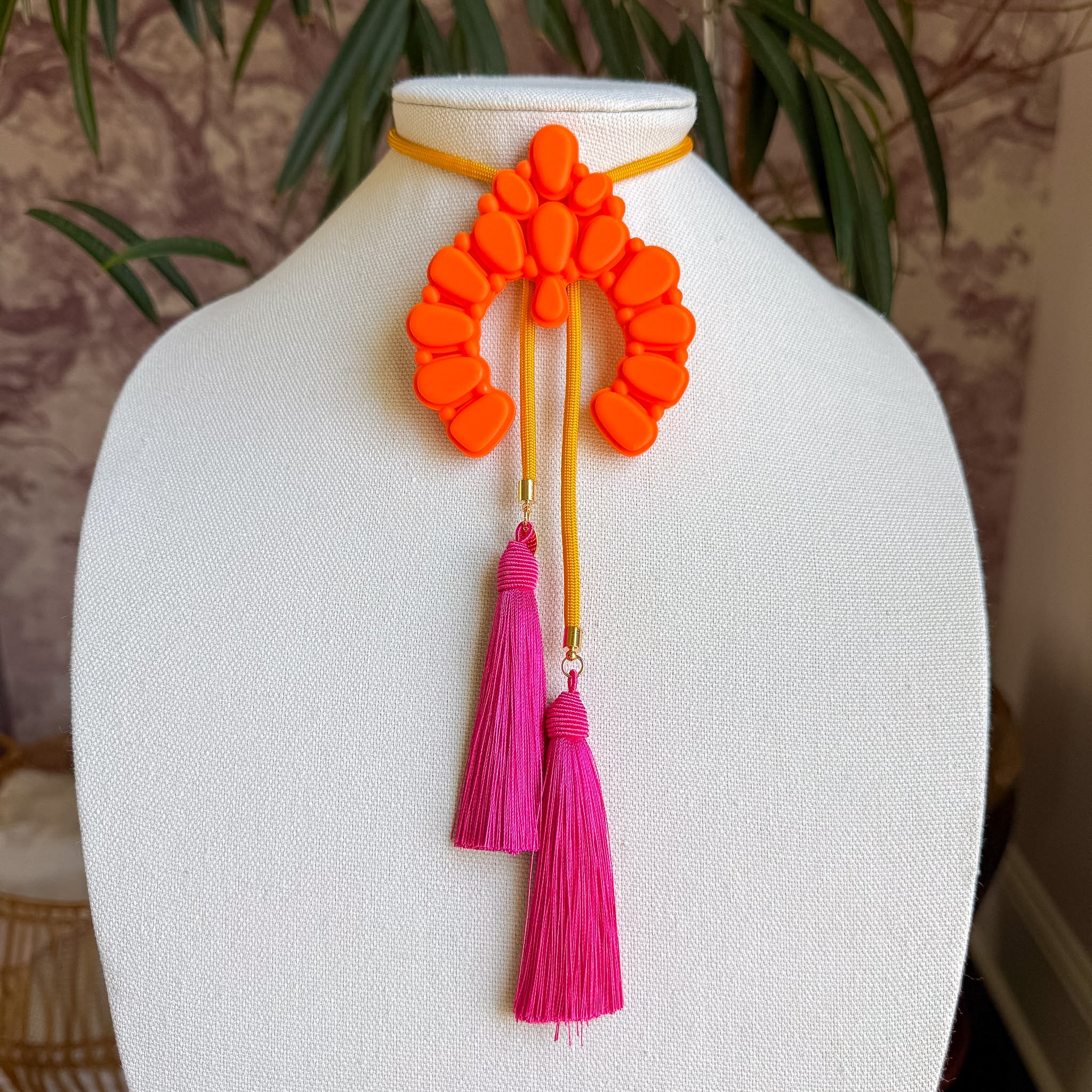 Naja Bolo Orange with Golden Yellow & Fuchsia