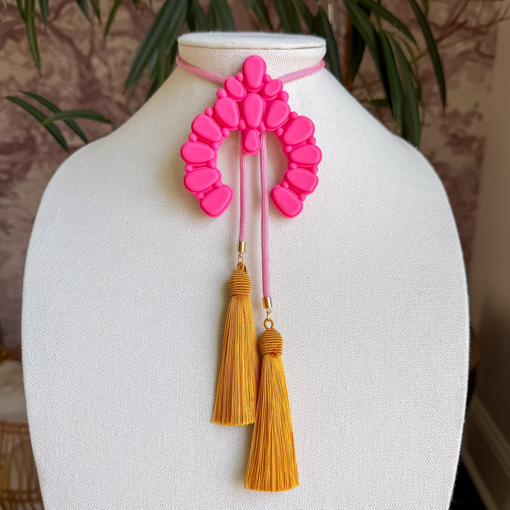 Naja Bolo Flamingo Pink with Bubblegum Pink & Golden Yellow