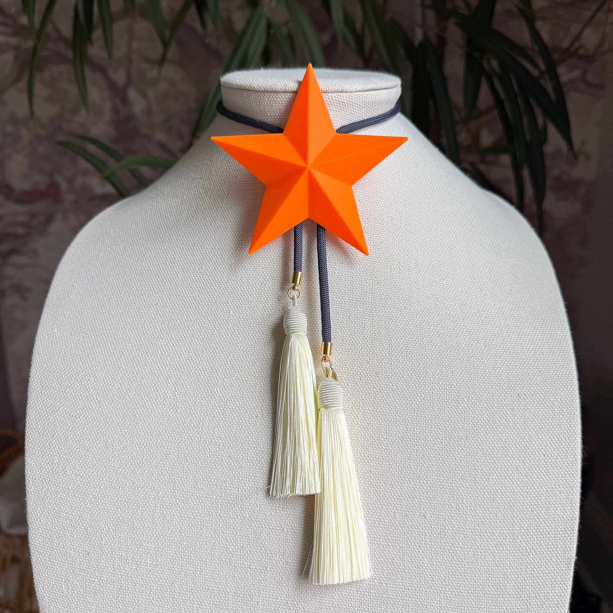 Lone Star Bolo Orange with Storm Blue & Ivory