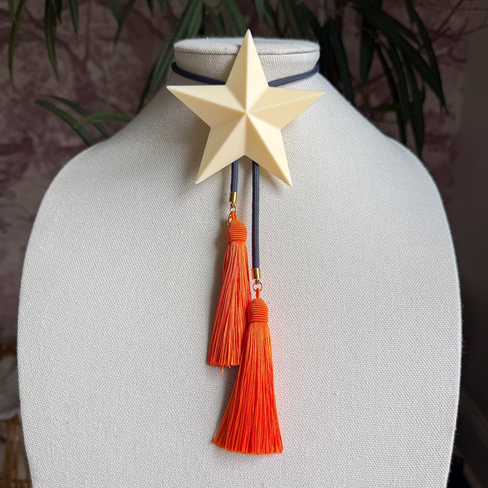Lone Star Bolo Ivory with Storm Blue & Orange