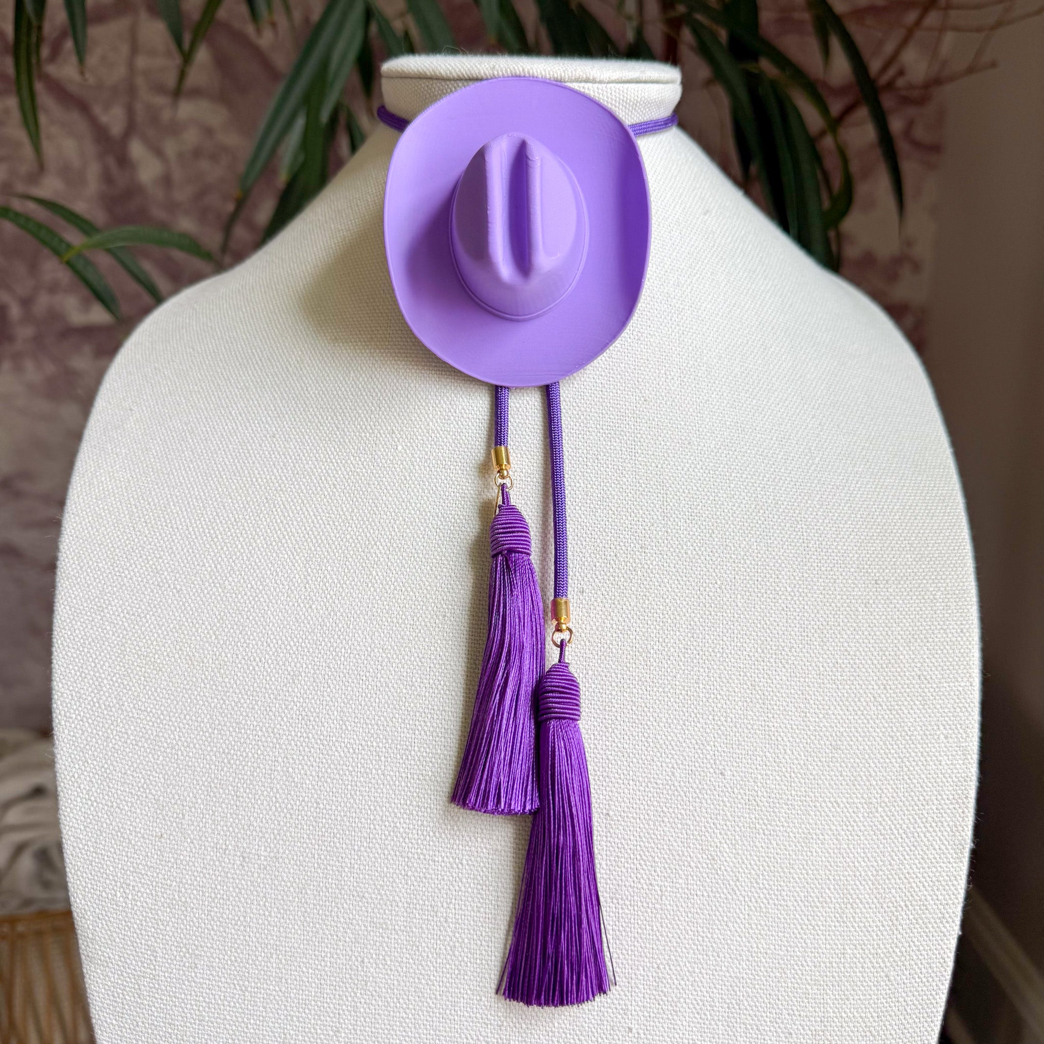 Cowboy Hat Bolo Lavender with Deep Purple & Deep Purple