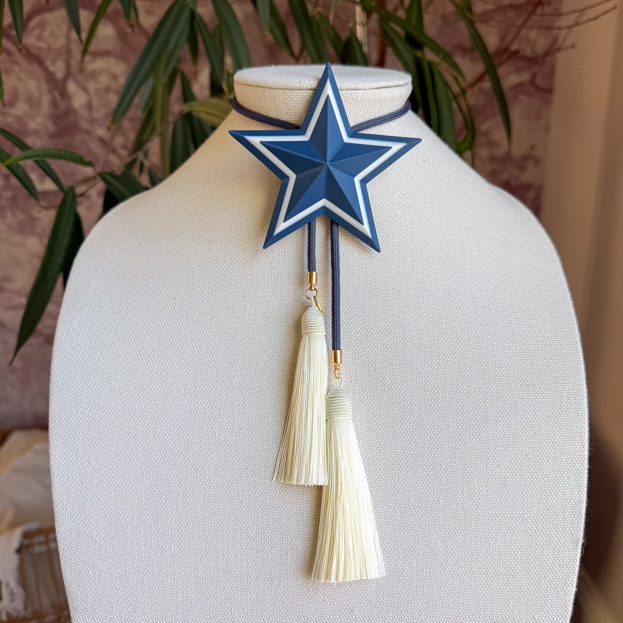 Lone Star Bolo Blue Stripe with Storm Blue & Ivory