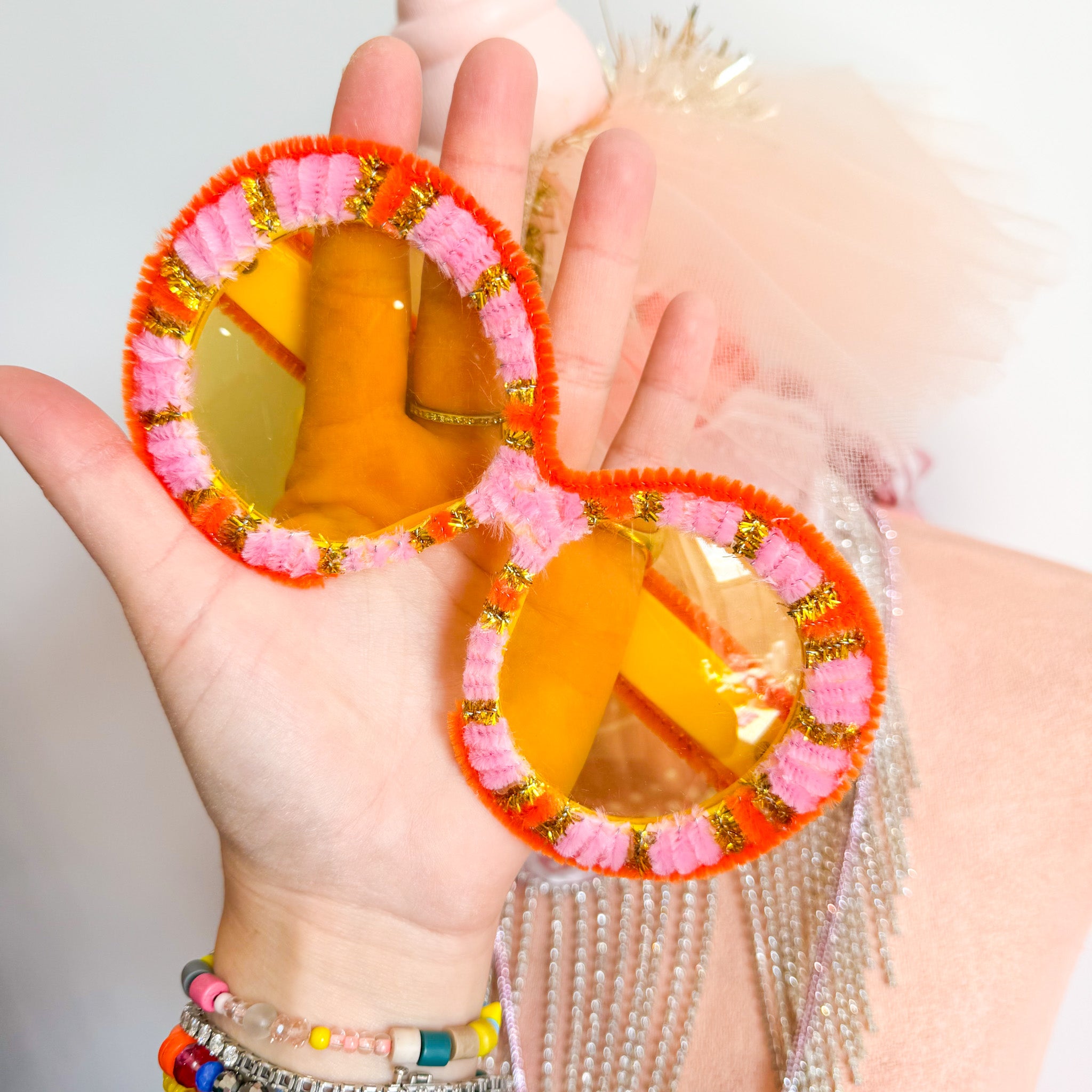 Glitterati Round Puffy Sunglasses