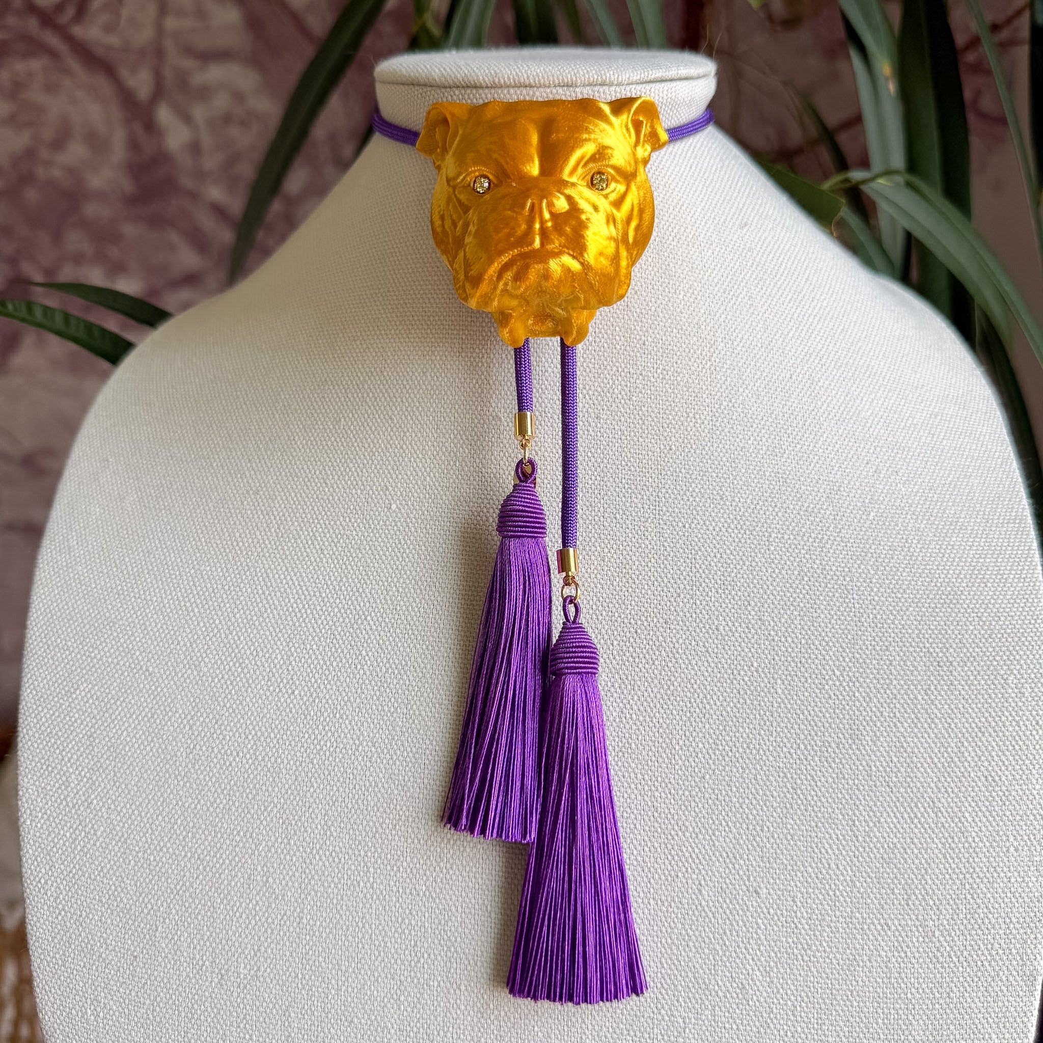 Bulldog Bolo Gold with Deep Purple & Deep Purple