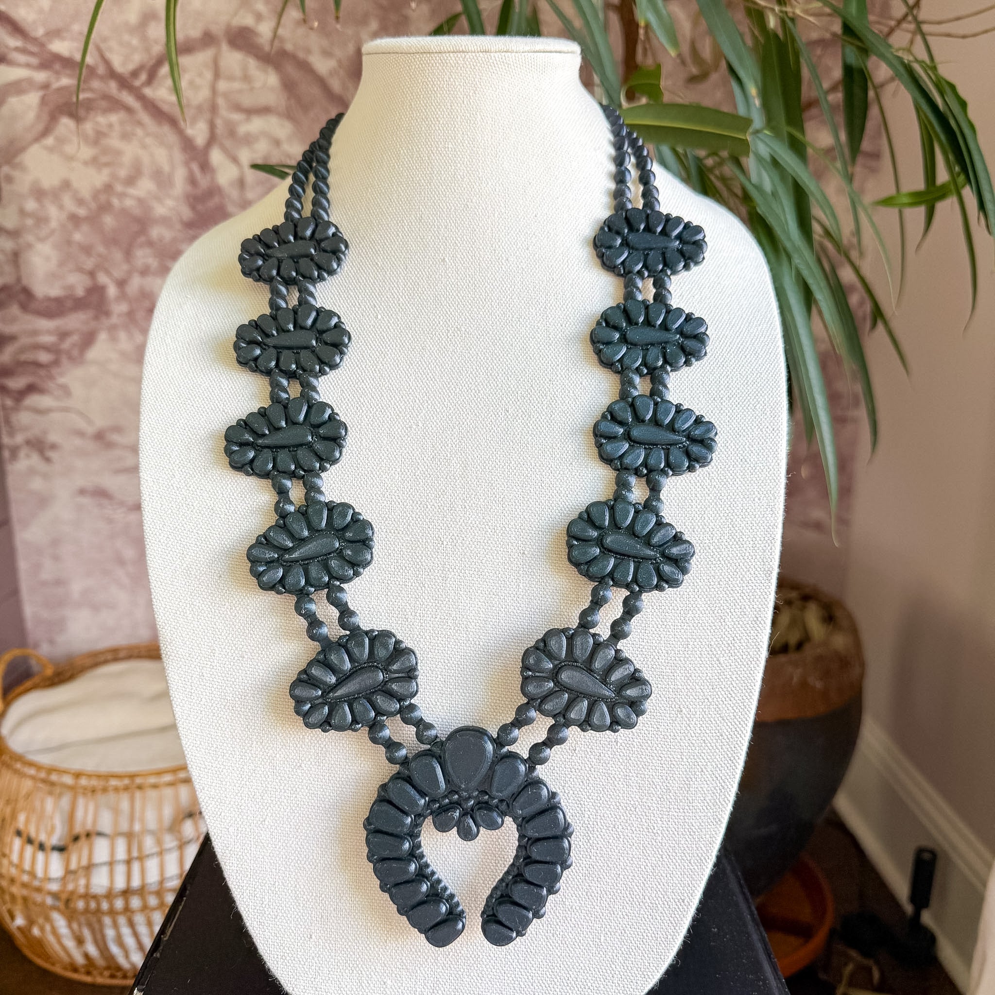 Golden Hour Necklace in Storm Blue