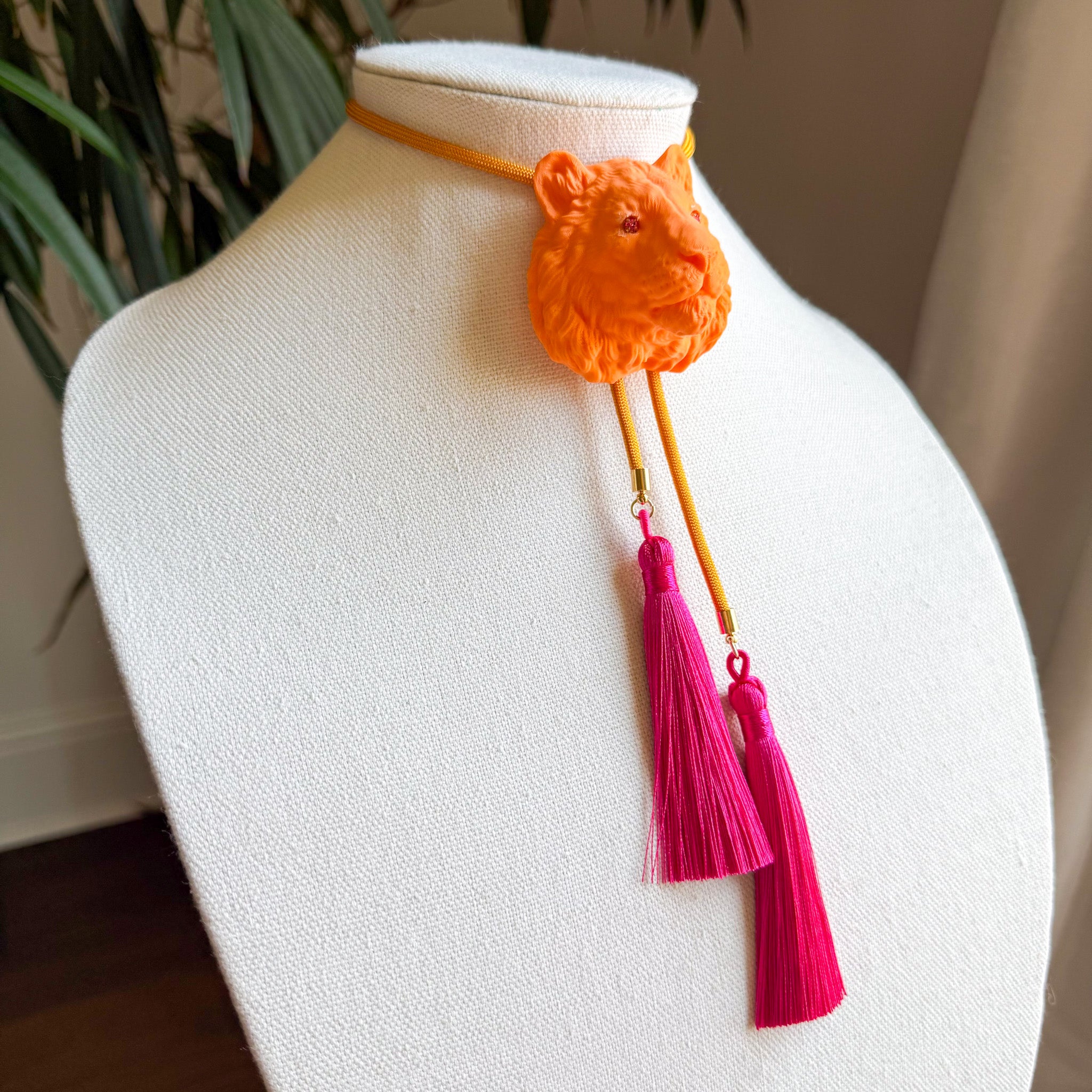 Tiger Bolo Orange Citrus with Golden Yellow & Fuchsia