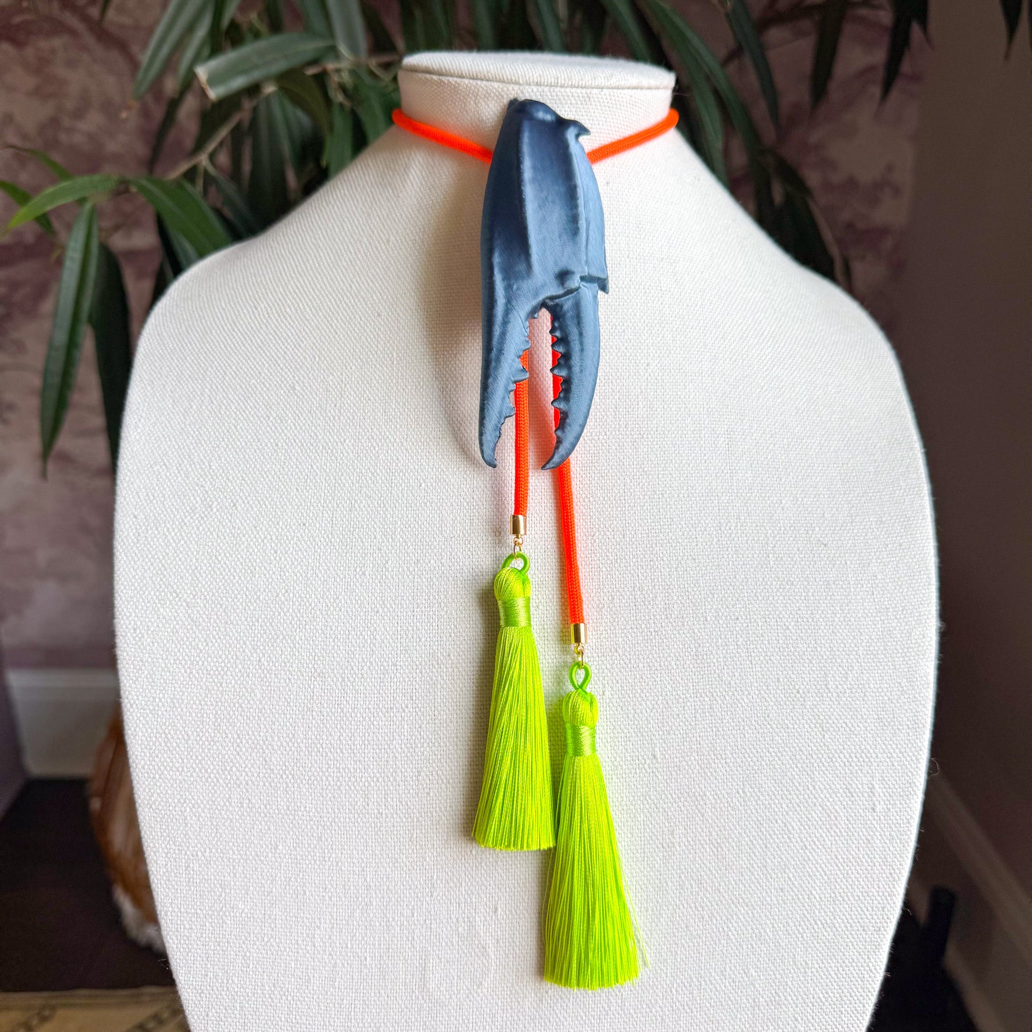 Crab Claw Bolo Storm Blue with Neon Orange & Lime