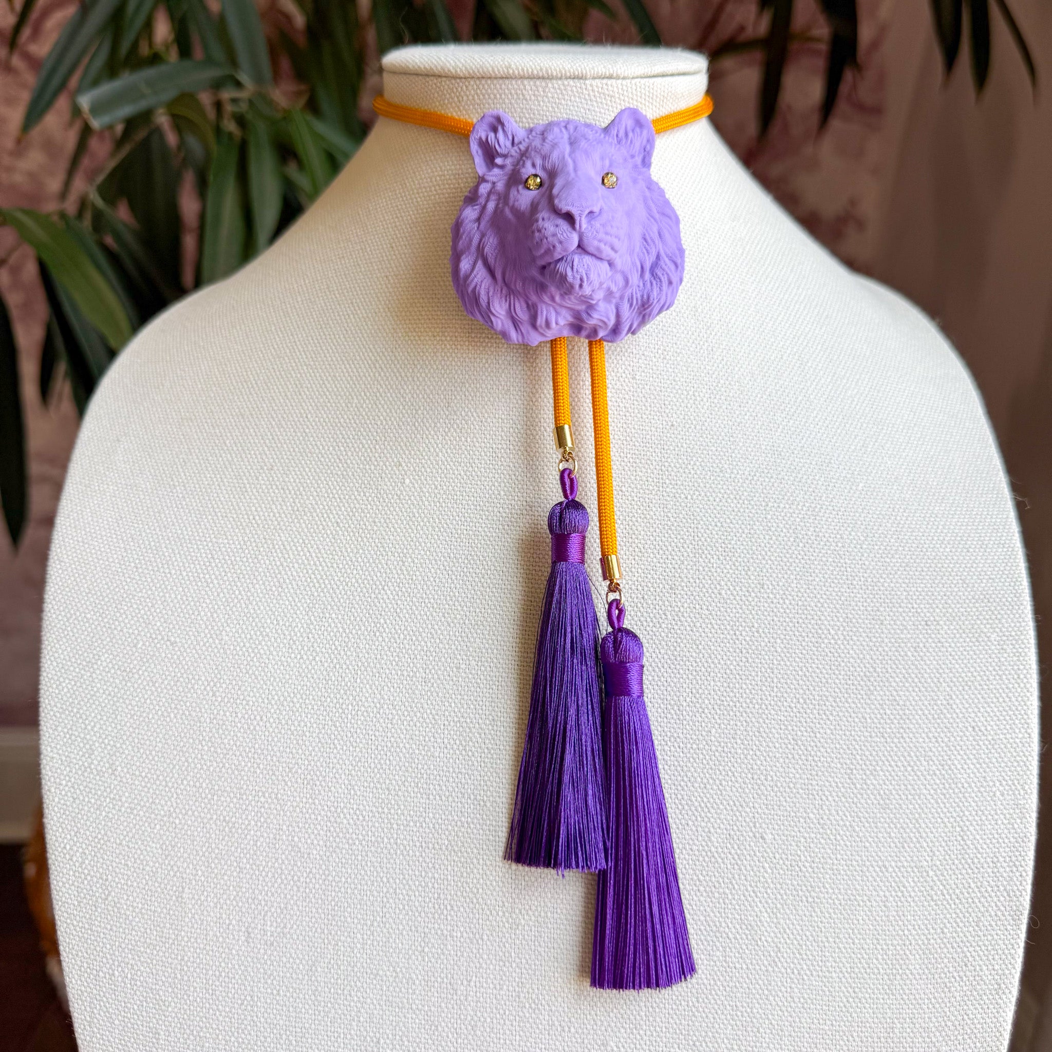 Tiger Bolo Lavender with Golden Yellow & Deep Purple