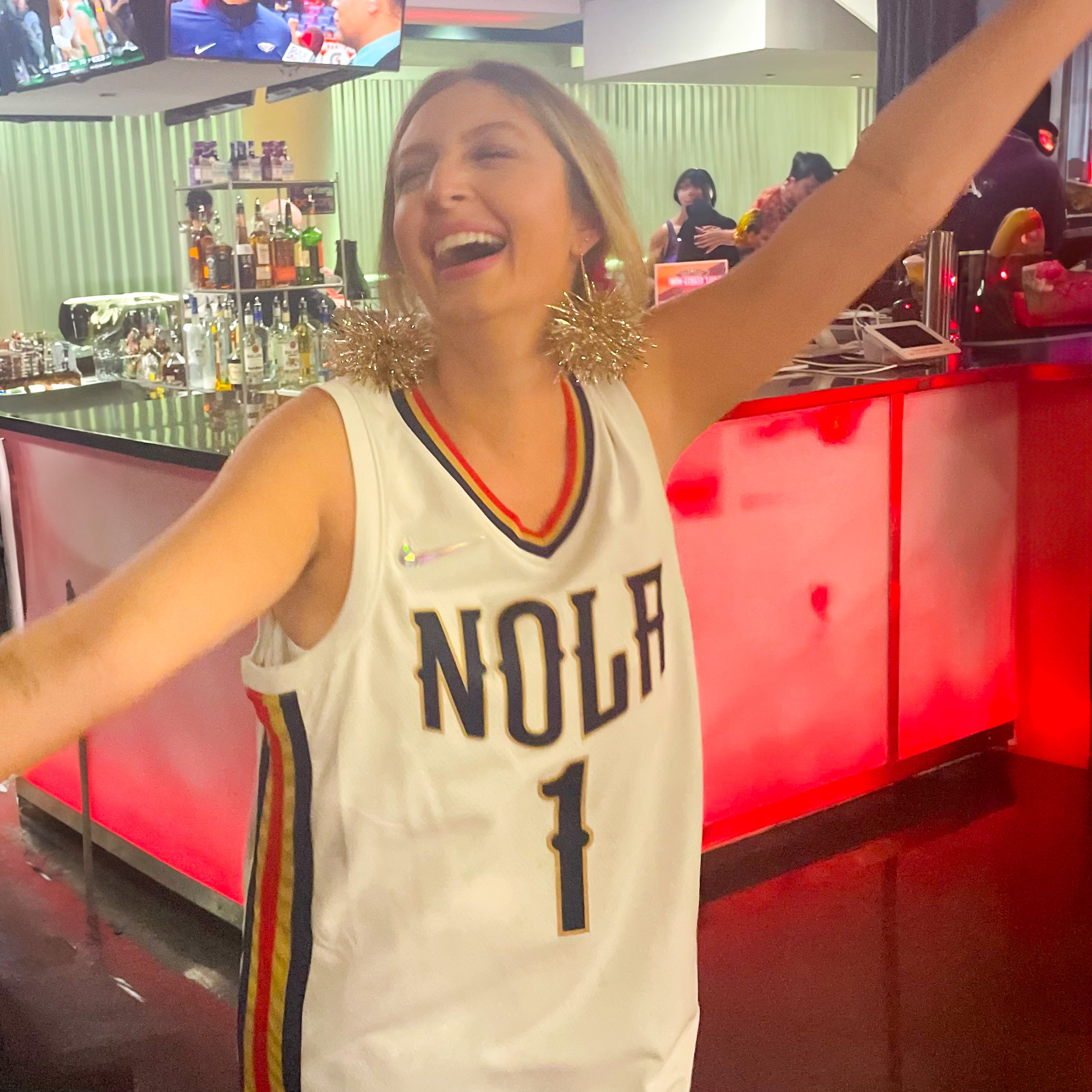 Light Gold Pom Pom Earrings