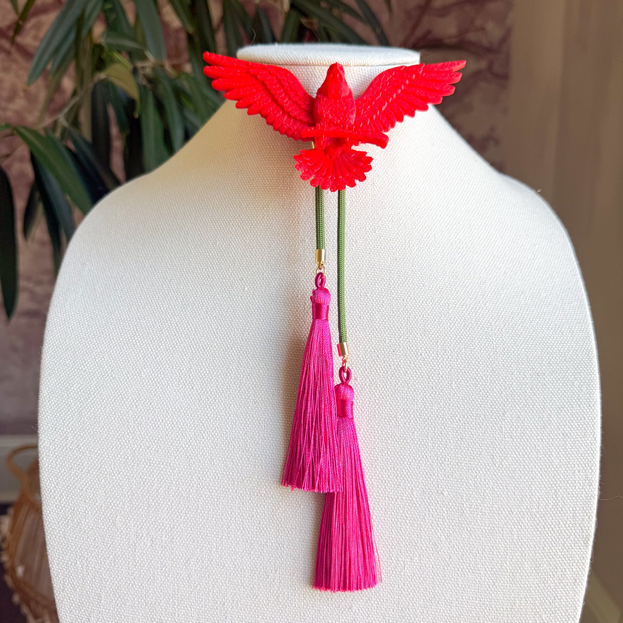 Eagle Bolo Candy Red with Olive & Fuchsia
