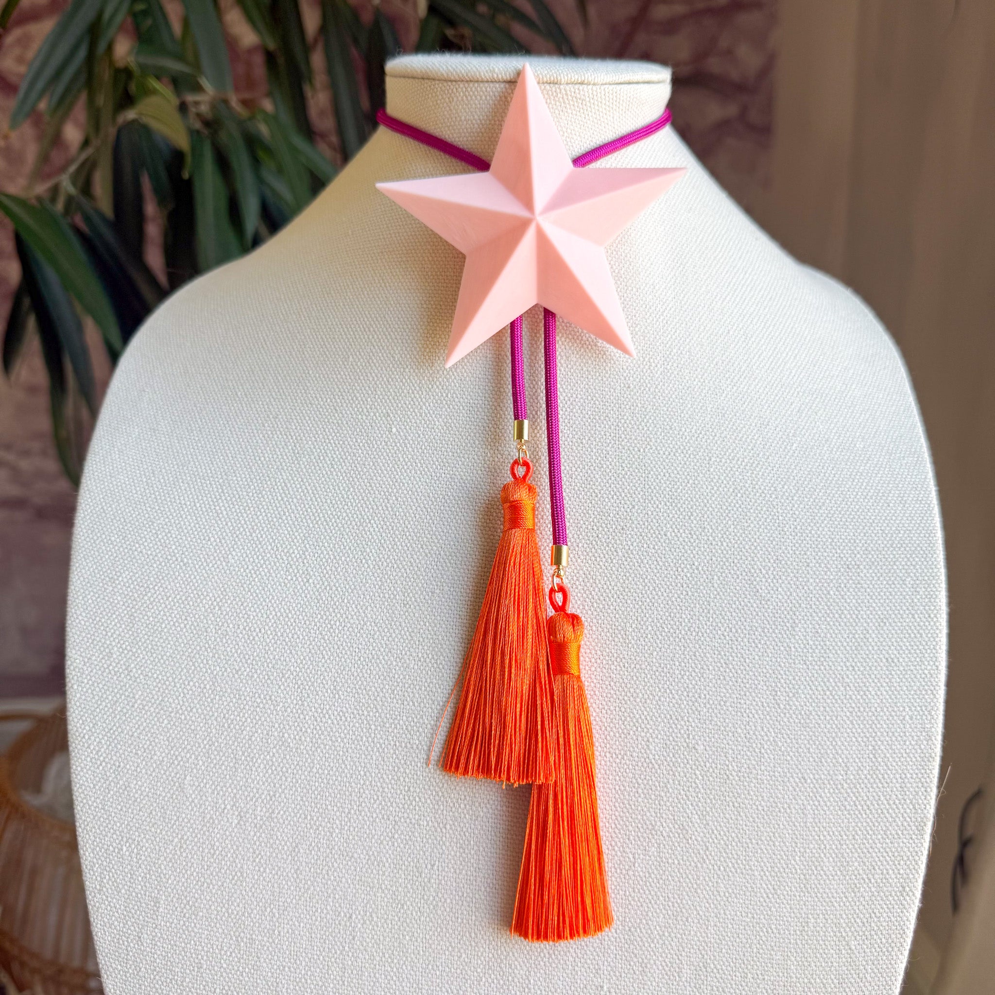 Lone Star Bolo Blush Pink with Hot Pink & Orange