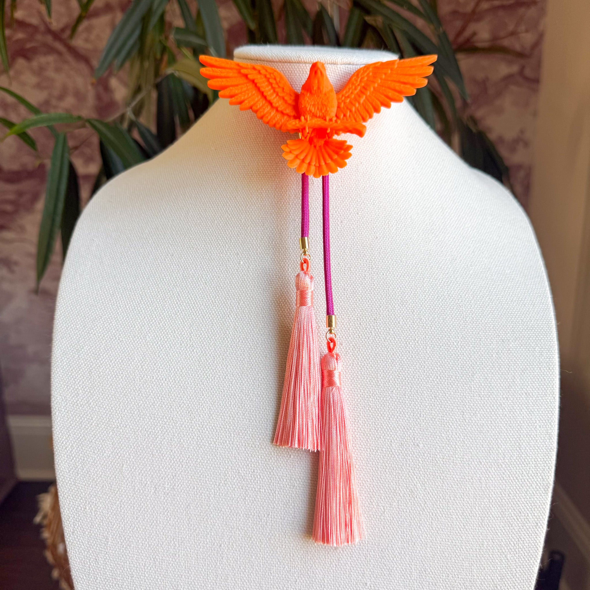 Eagle Bolo Burnt Orange with Hot Pink & Peach