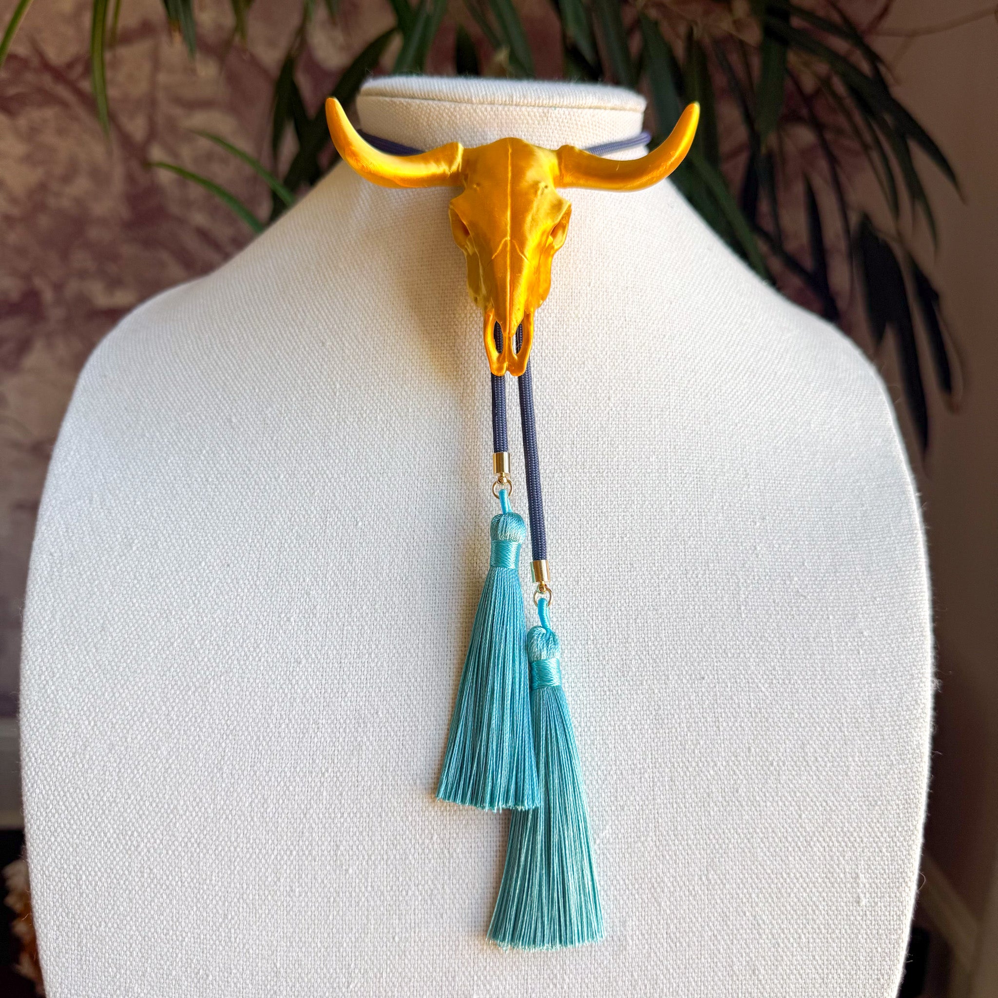 Longhorn Bolo Gold with Storm Blue & Lagoon Blue