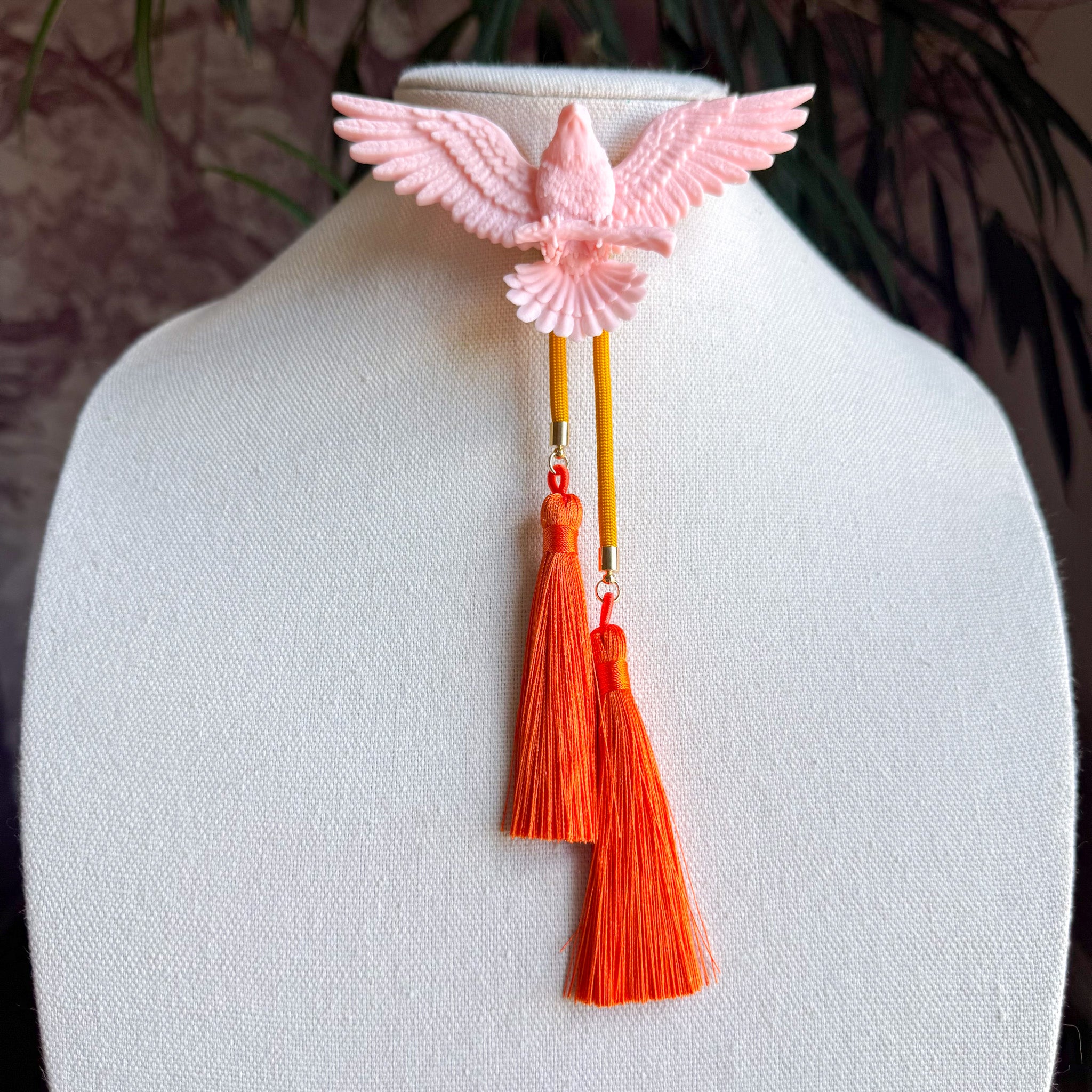 Eagle Bolo Blush Pink with Golden Yellow & Orange