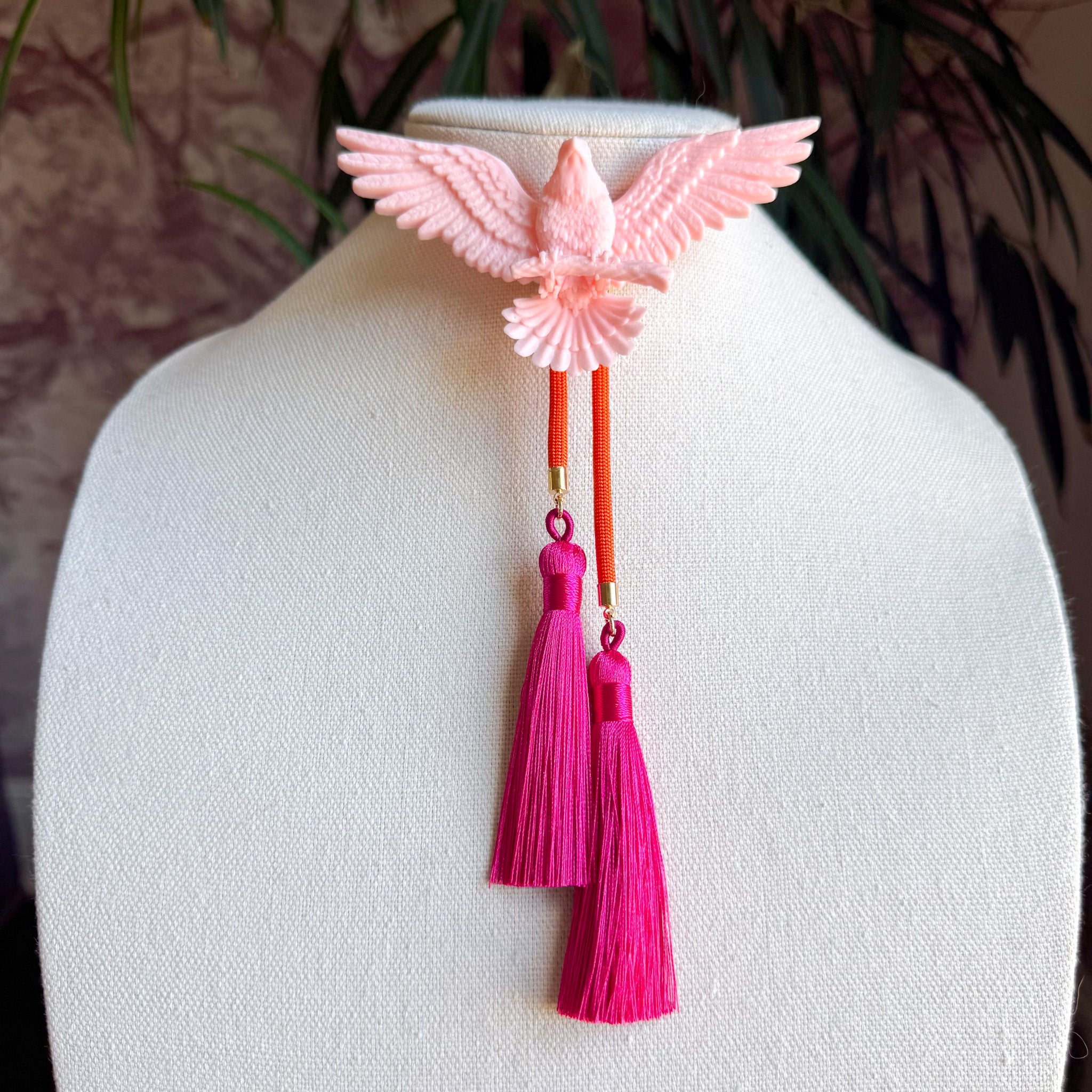 Eagle Bolo Blush Pink with Solar Orange & Fuchsia