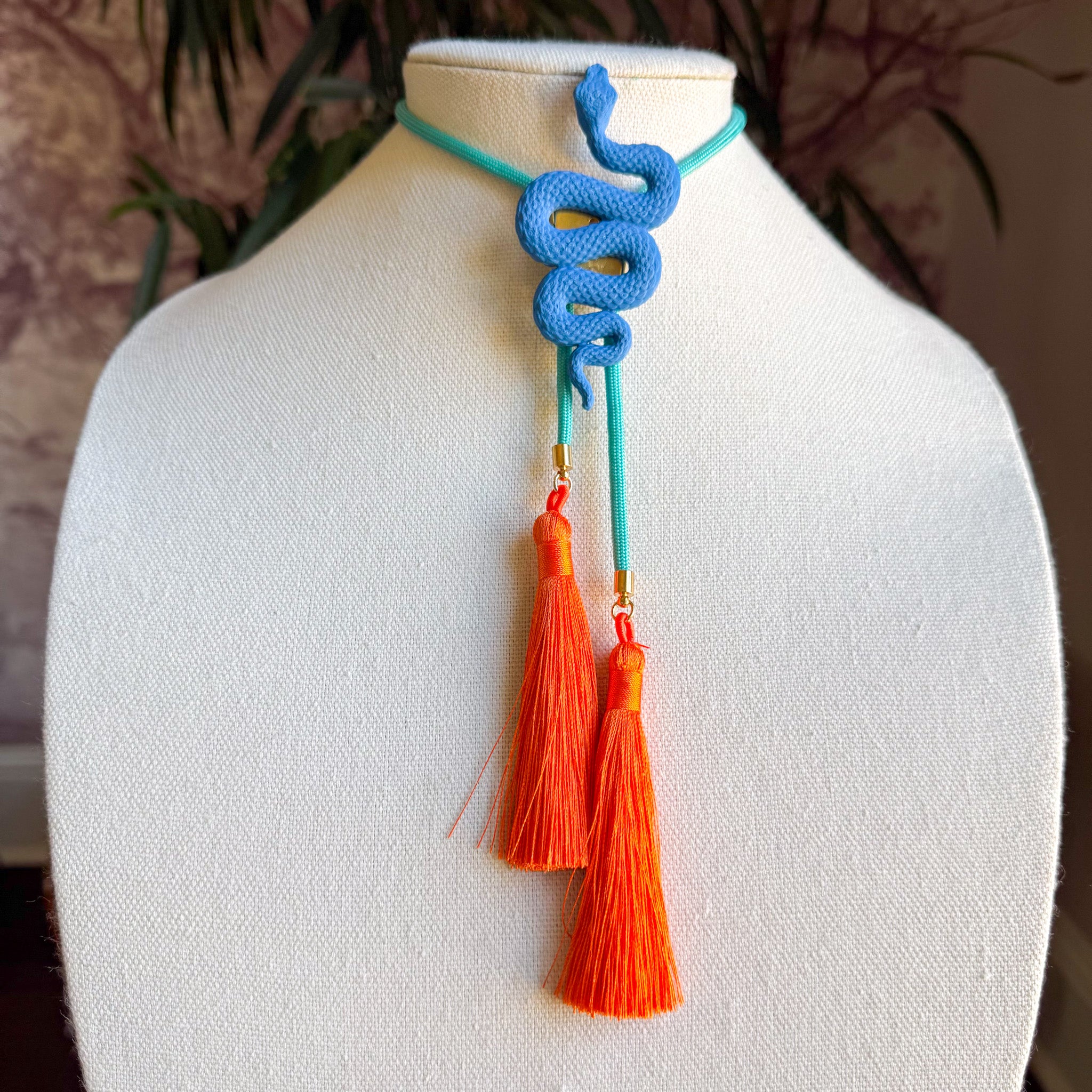 Snake Bolo Ocean Blue with Turquoise & Orange