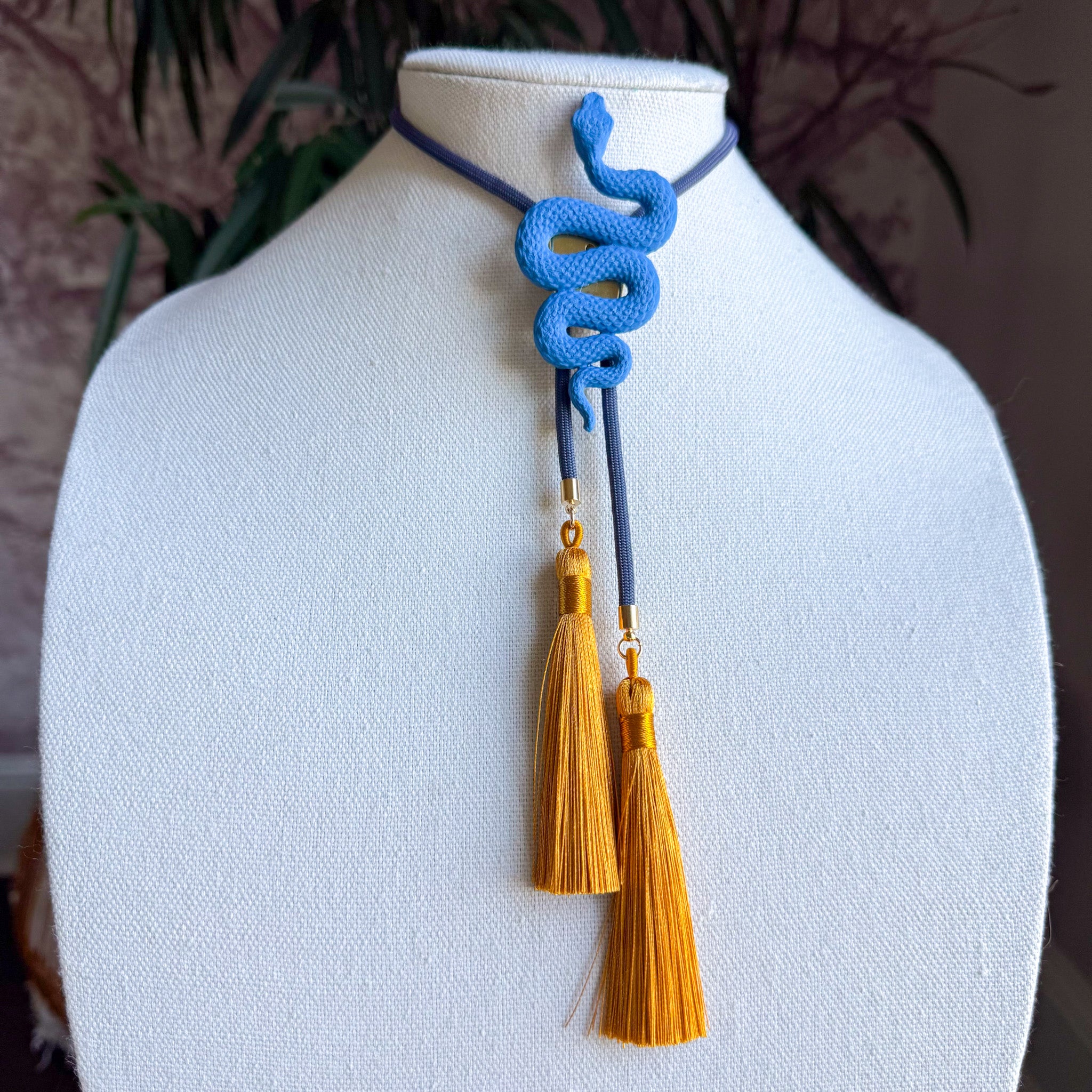 Snake Bolo Ocean Blue with Storm Blue & Golden Yellow