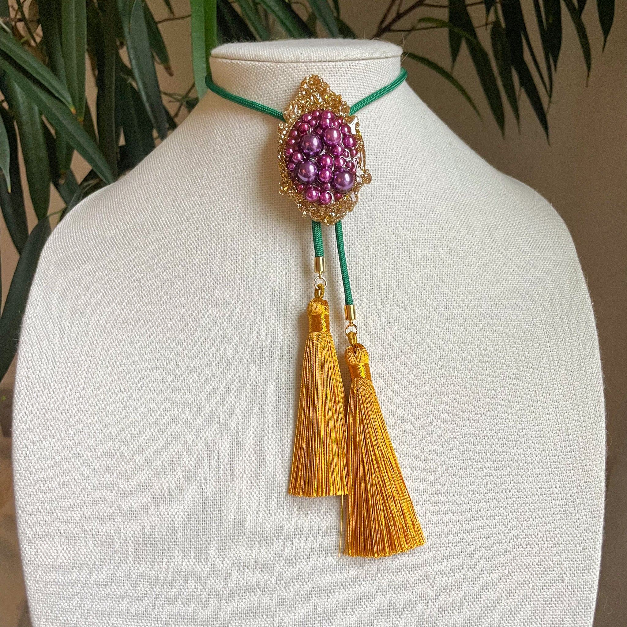 Mardi Gras Bead Bolo No. 1