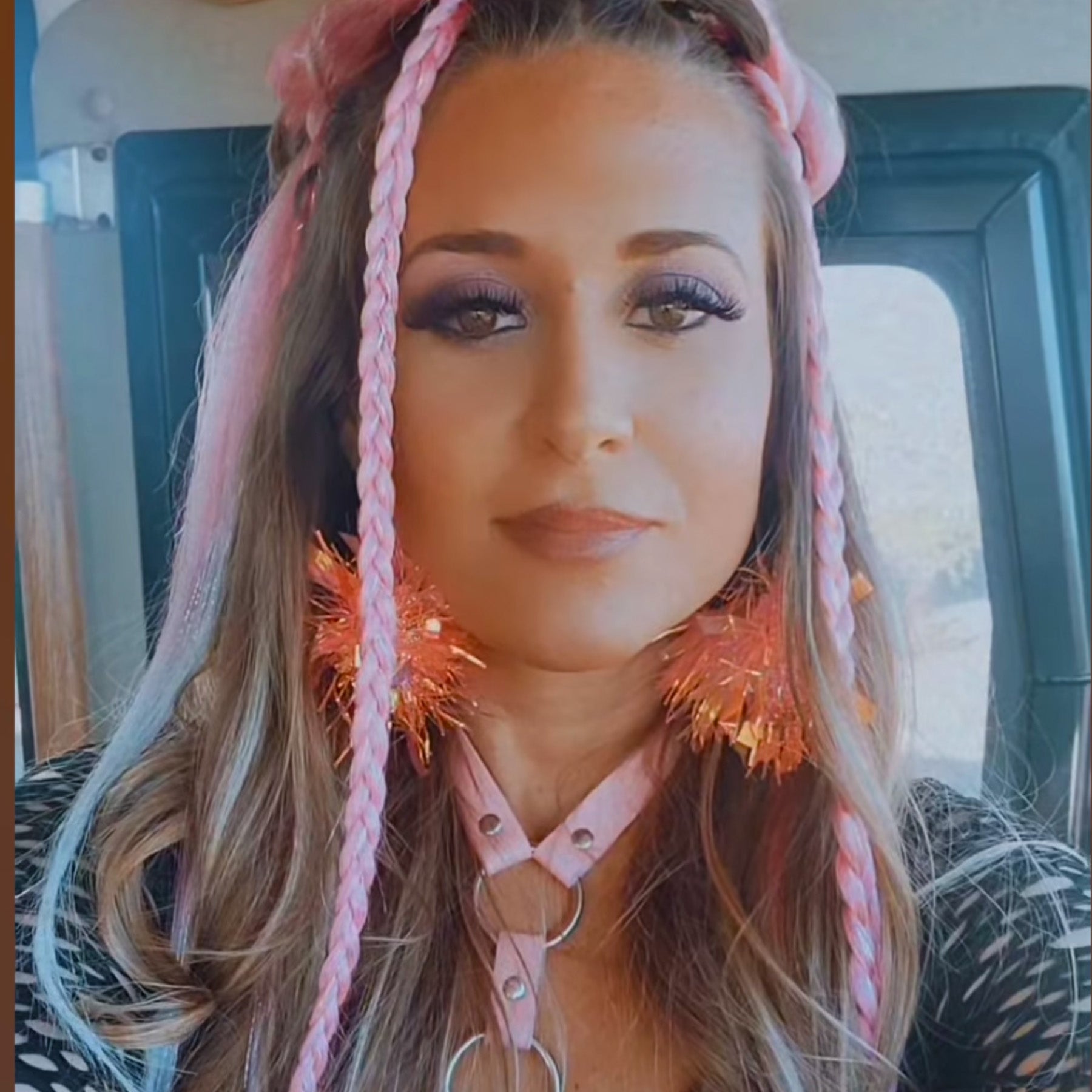 Hot Pink Bubblegum Pom Pom Earrings